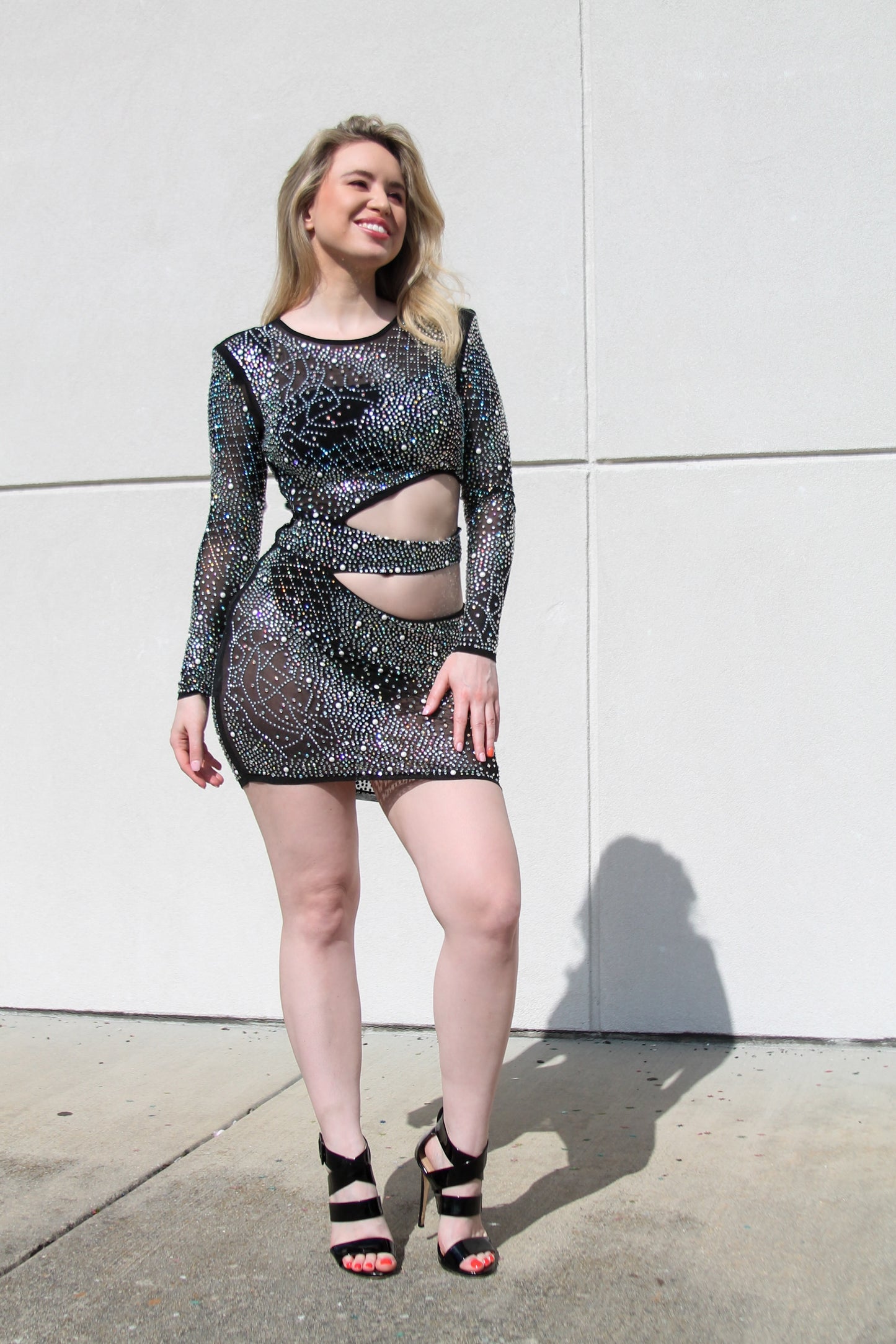 Starry Night rhinestone mini dress