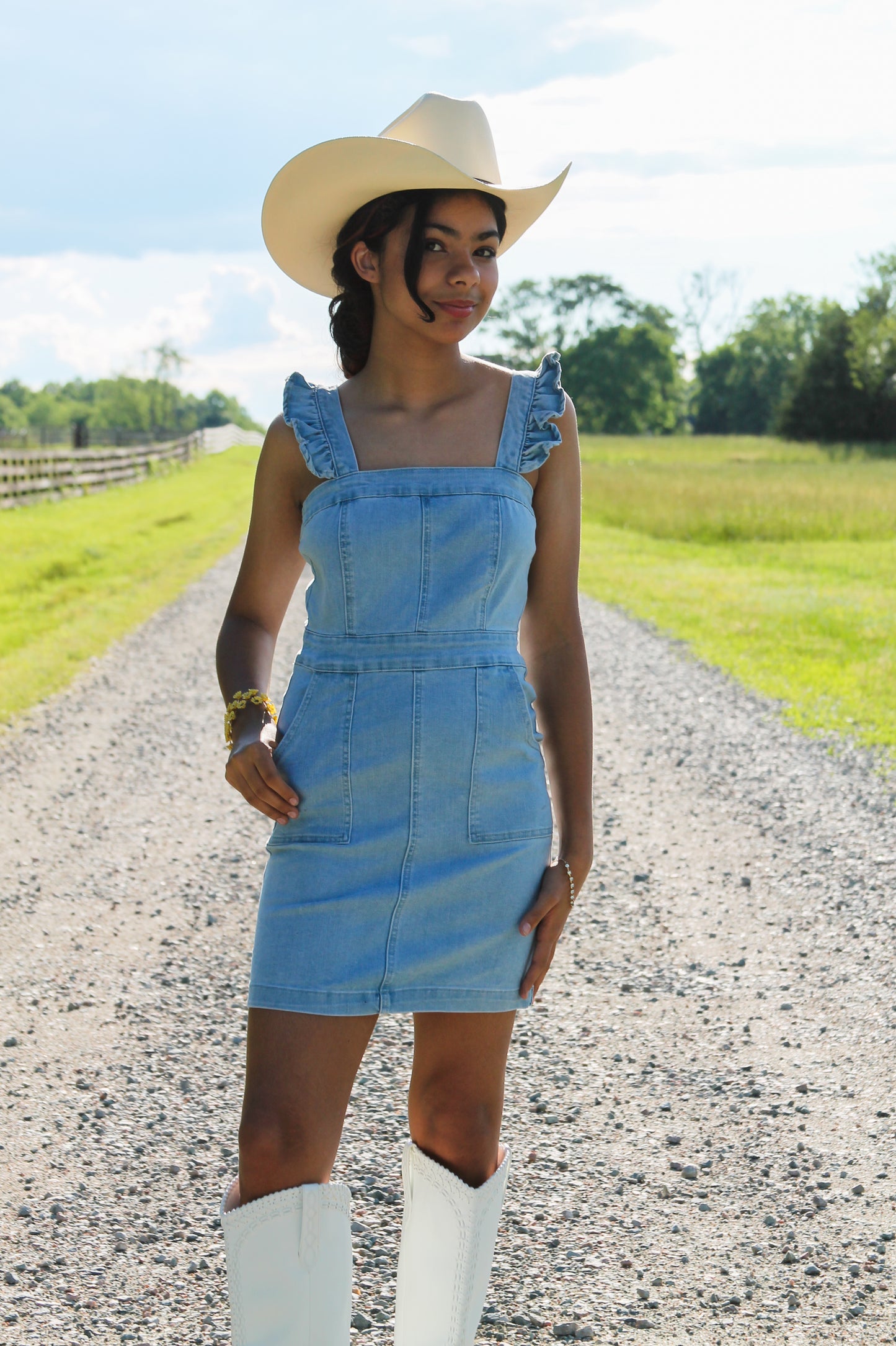Follow your Heart denim mini dress