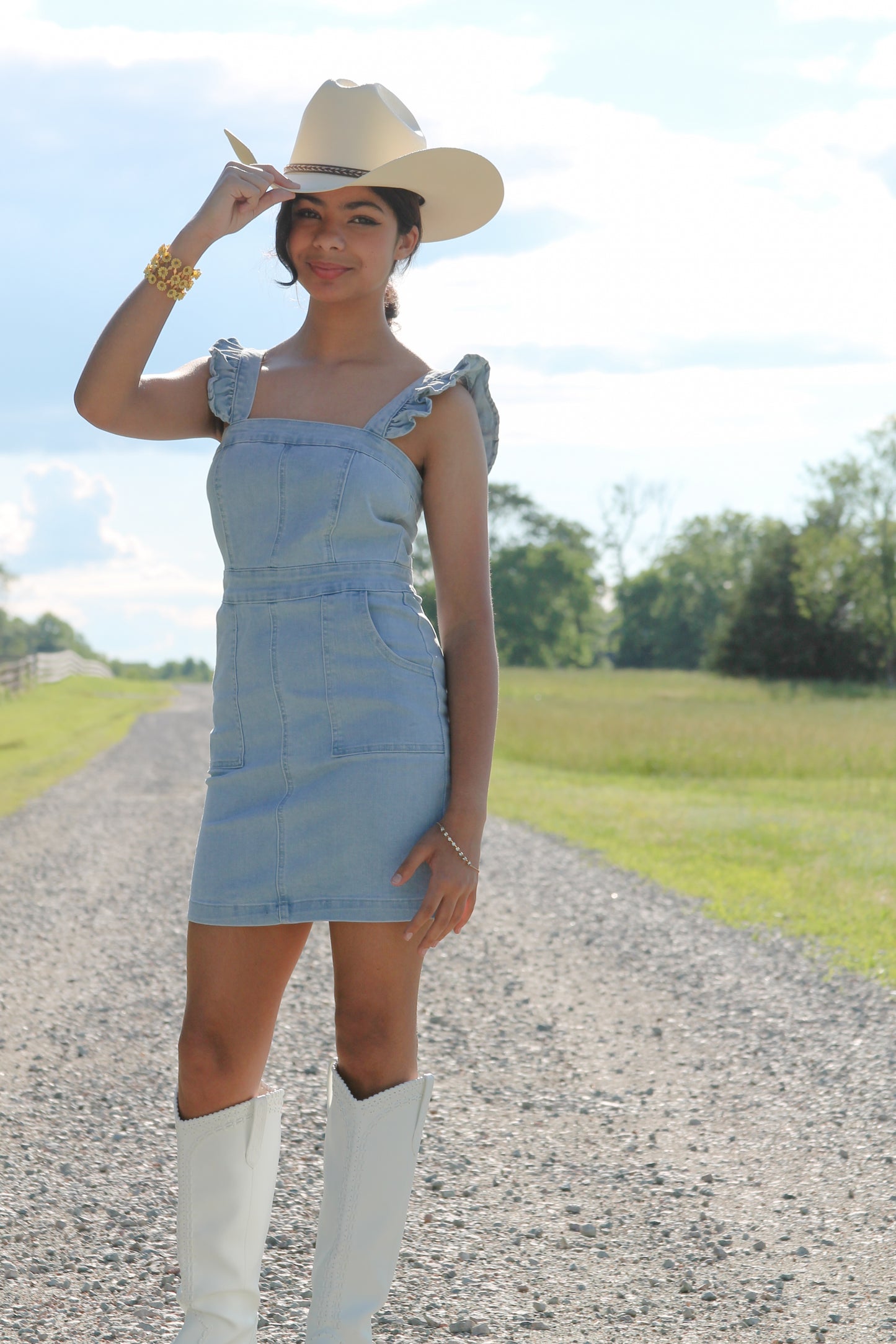 Follow your Heart denim mini dress