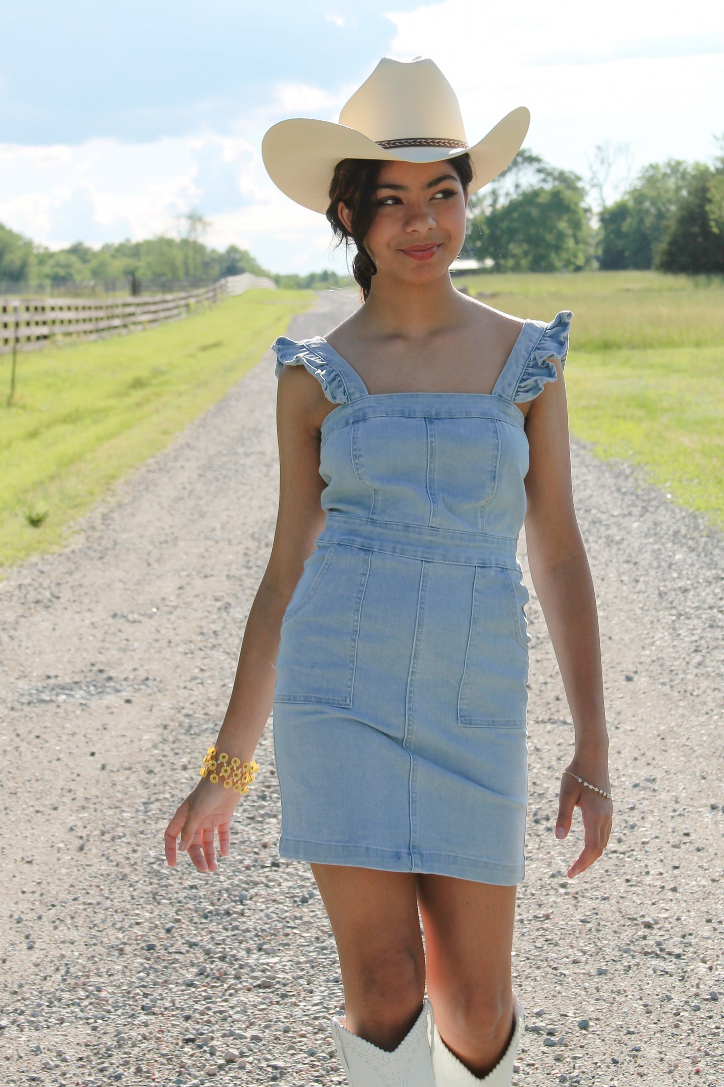 Follow your Heart denim mini dress