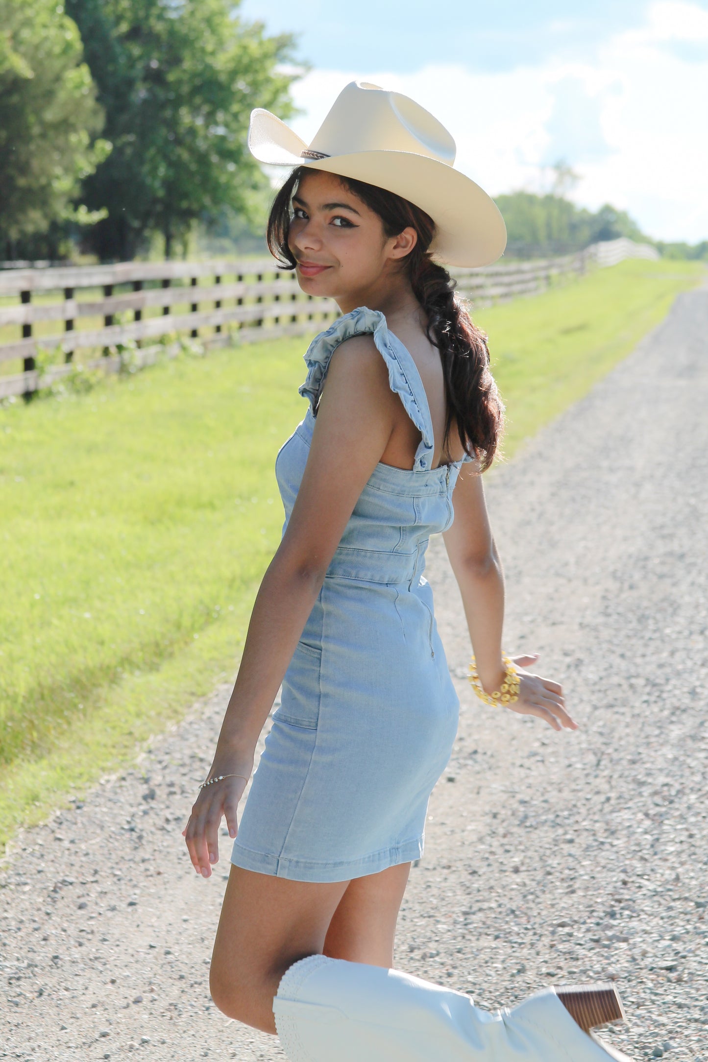 Follow your Heart denim mini dress