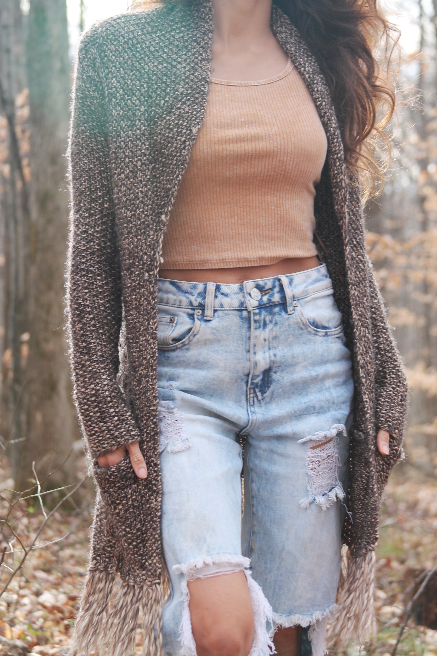 Sweet December open knit cardigan