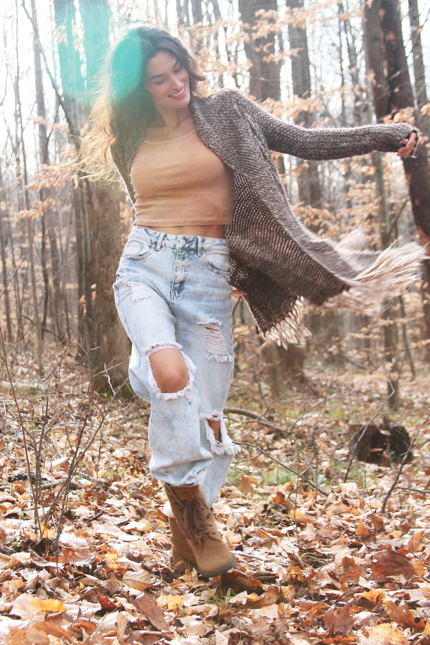 Sweet December open knit cardigan