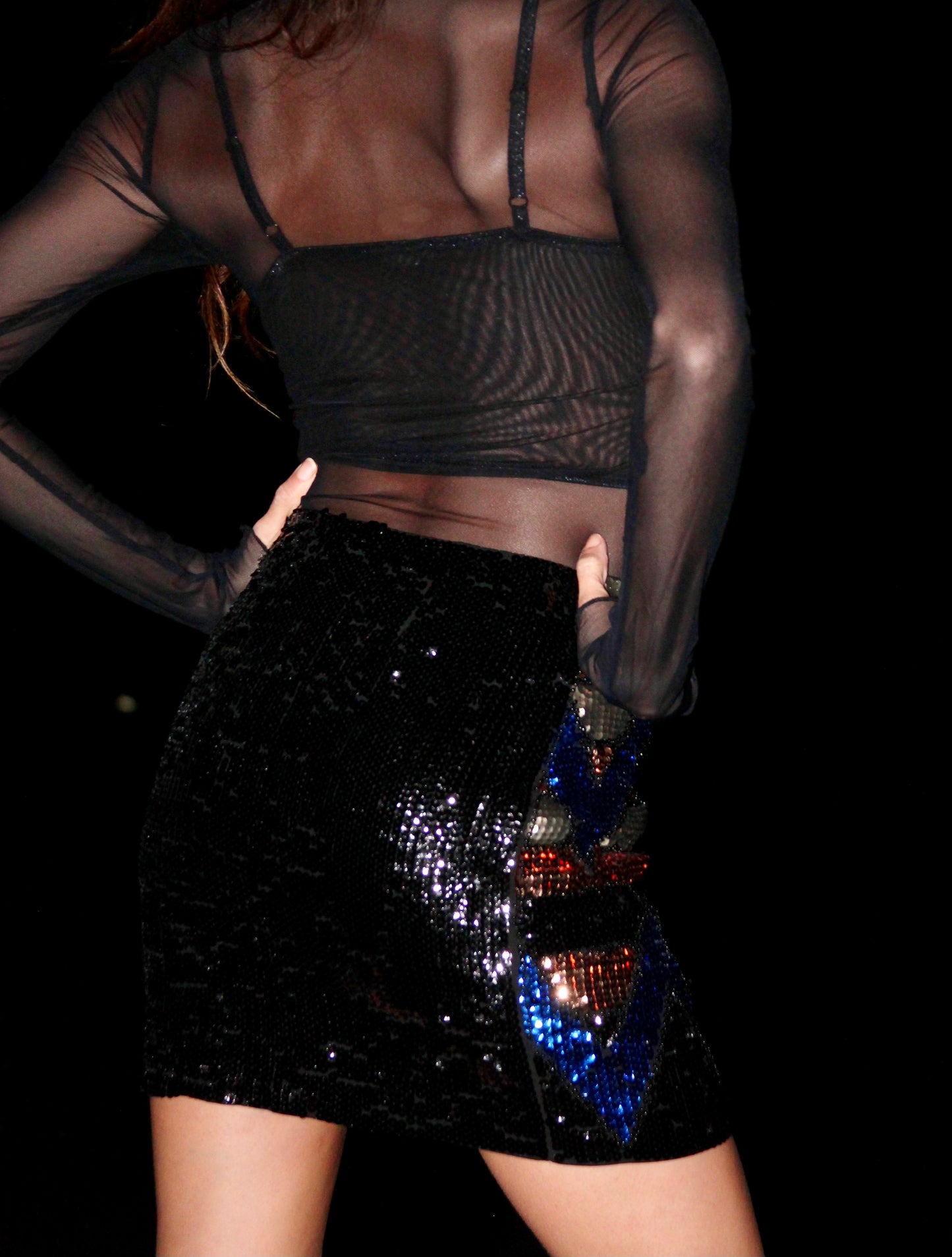 Nocturnal sequin mini skirt