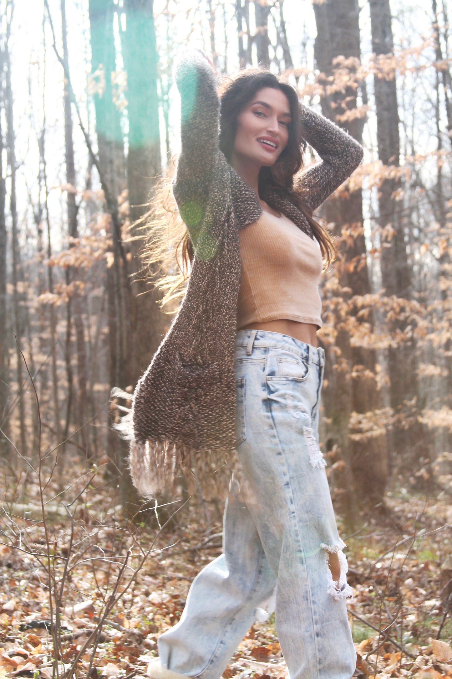 Sweet December open knit cardigan