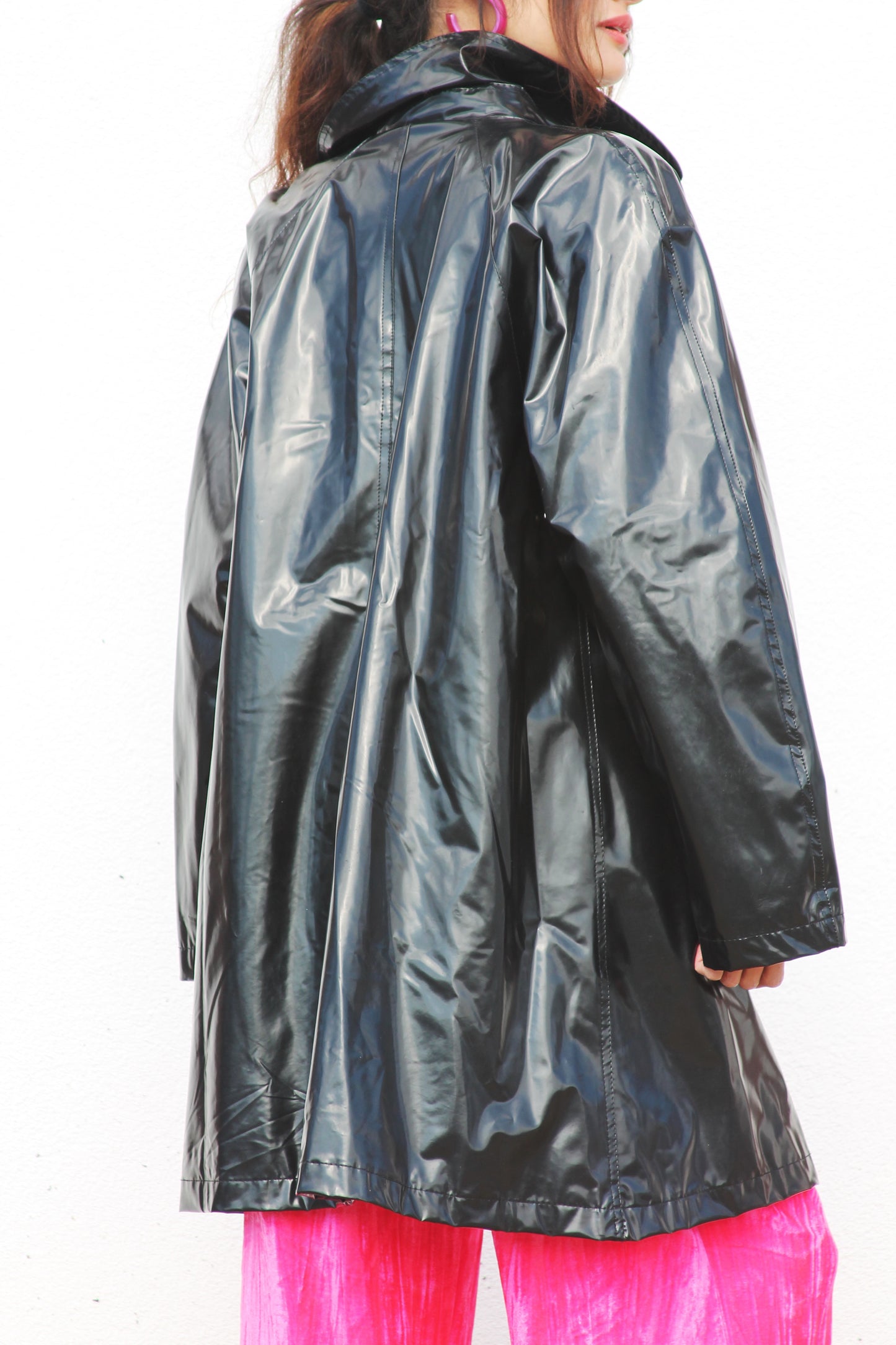 SHOWERS & FOXY FLOWERS vintage raincoat, medium/large