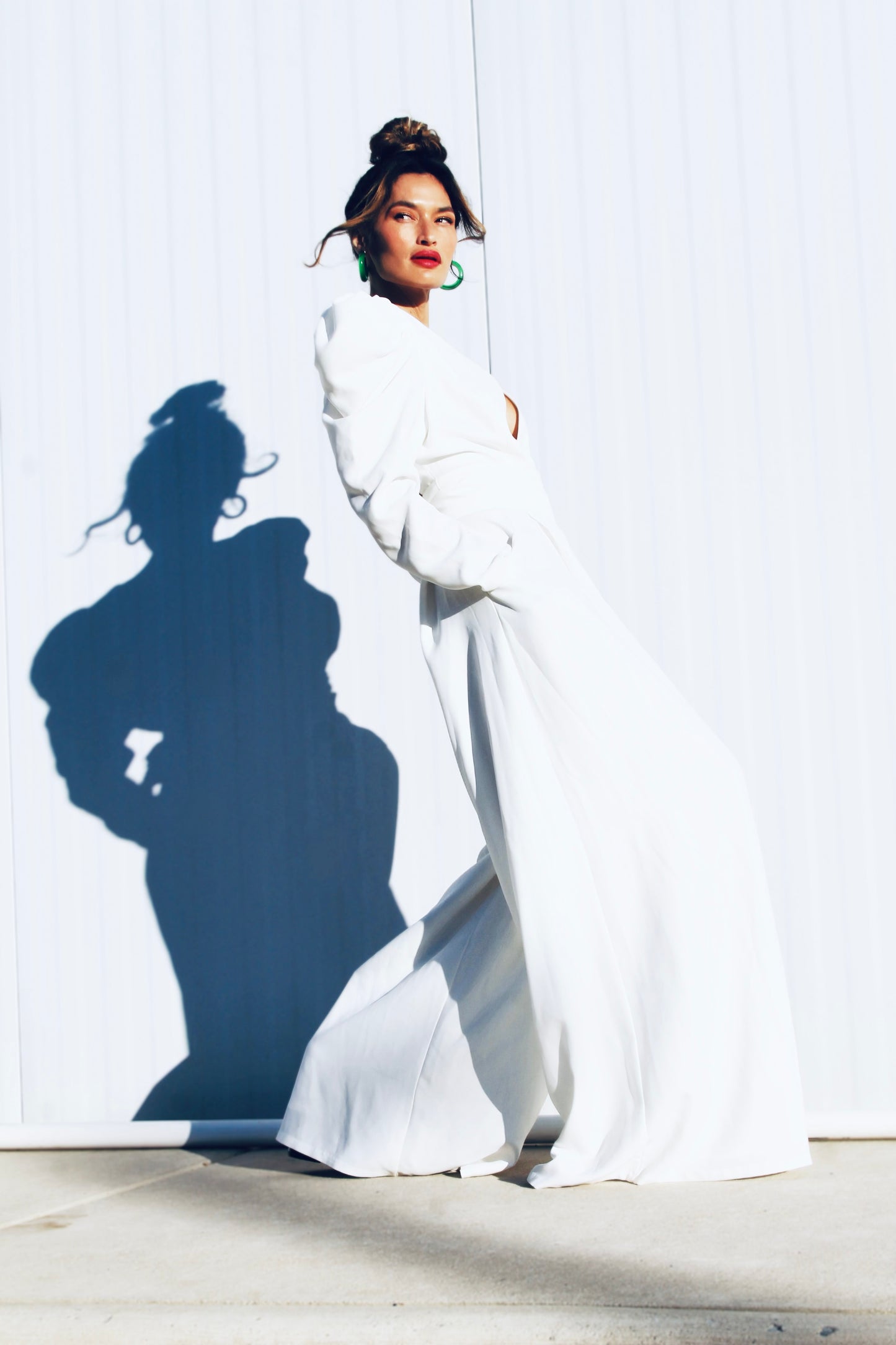 NEW HEIGHTS ultra wide-leg jumper, size 14 >> snow white