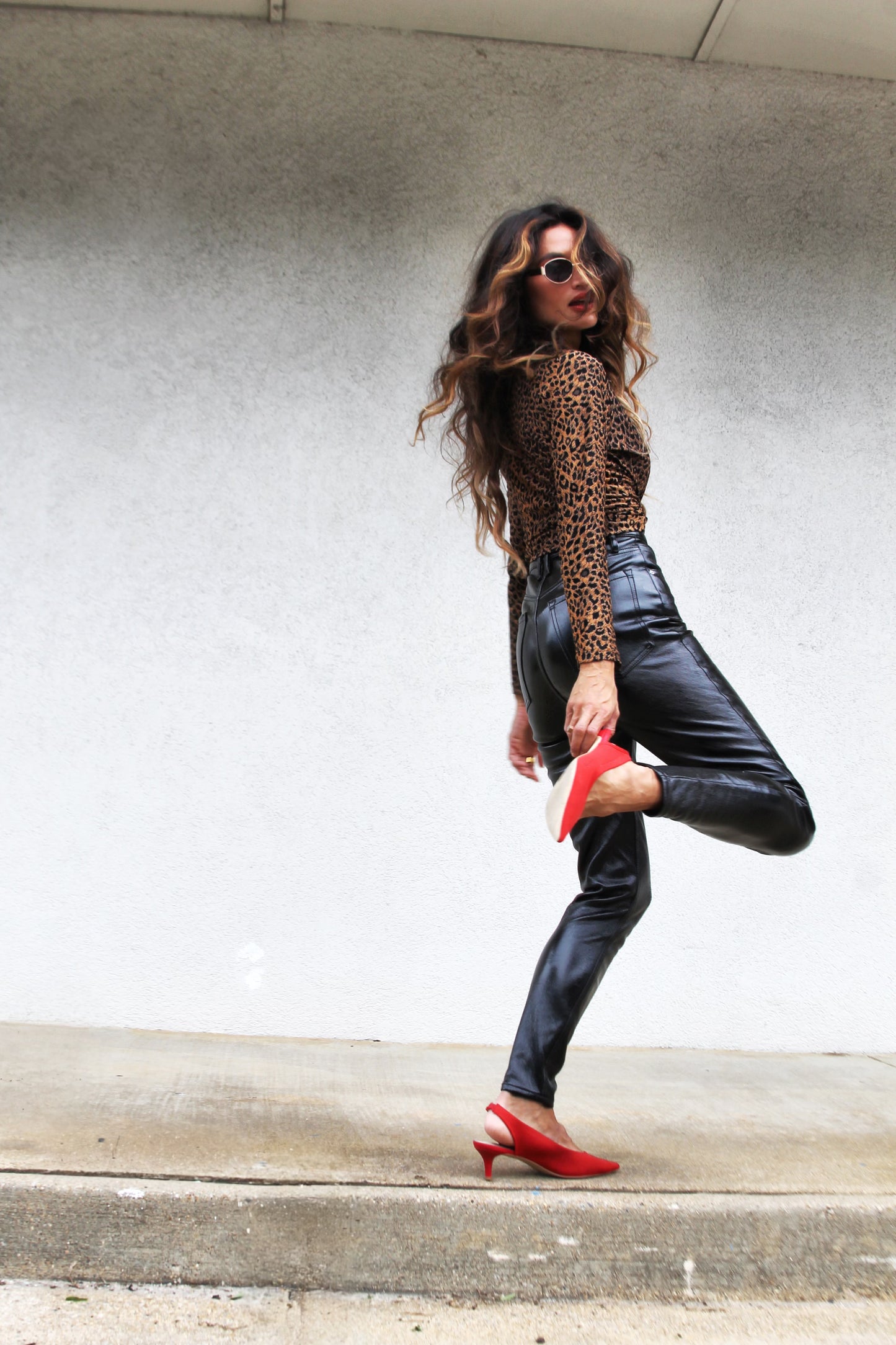 VANITY FAIREST leopard print button down, medium *TRUE VINTAGE*