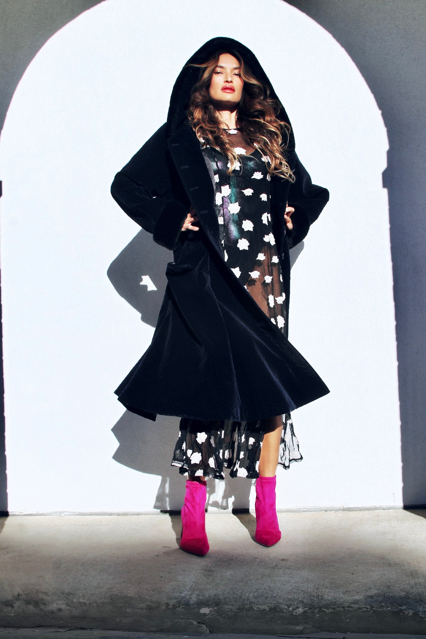 NIGHTFALL quilted velvet coat, medium *TRUE VINTAGE* >> midnight blue