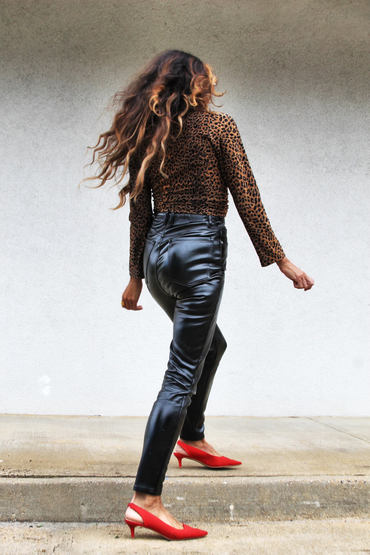 VANITY FAIREST leopard print button down, medium *TRUE VINTAGE*