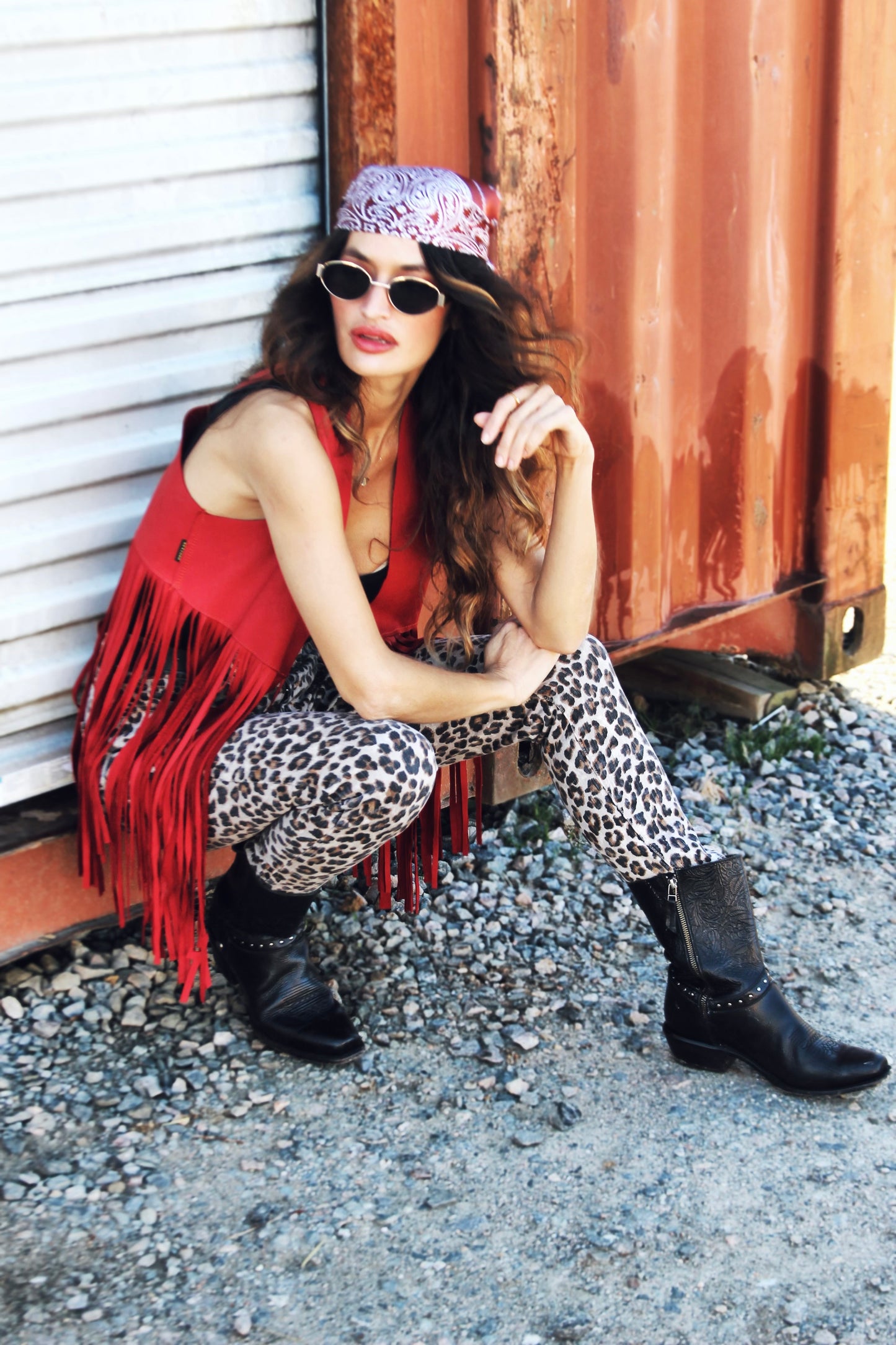 FRINGE ‘N’ FURIOUS suede + fringe vest *HANDMADE IN THE USA + 100% LEATHER* >> scarlet red