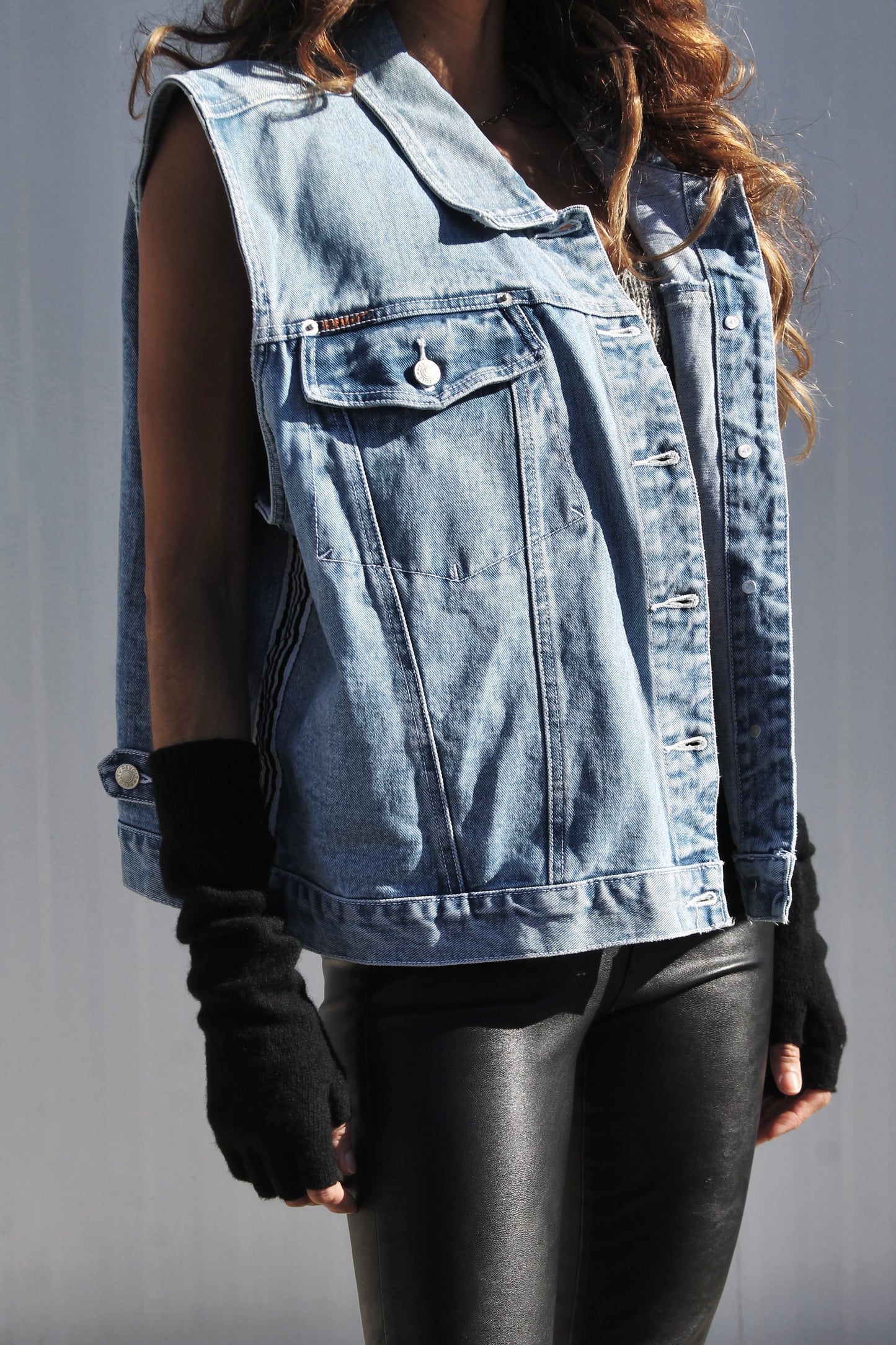 REVOLUTION oversized denim vest *TRUE VINTAGE* size 24