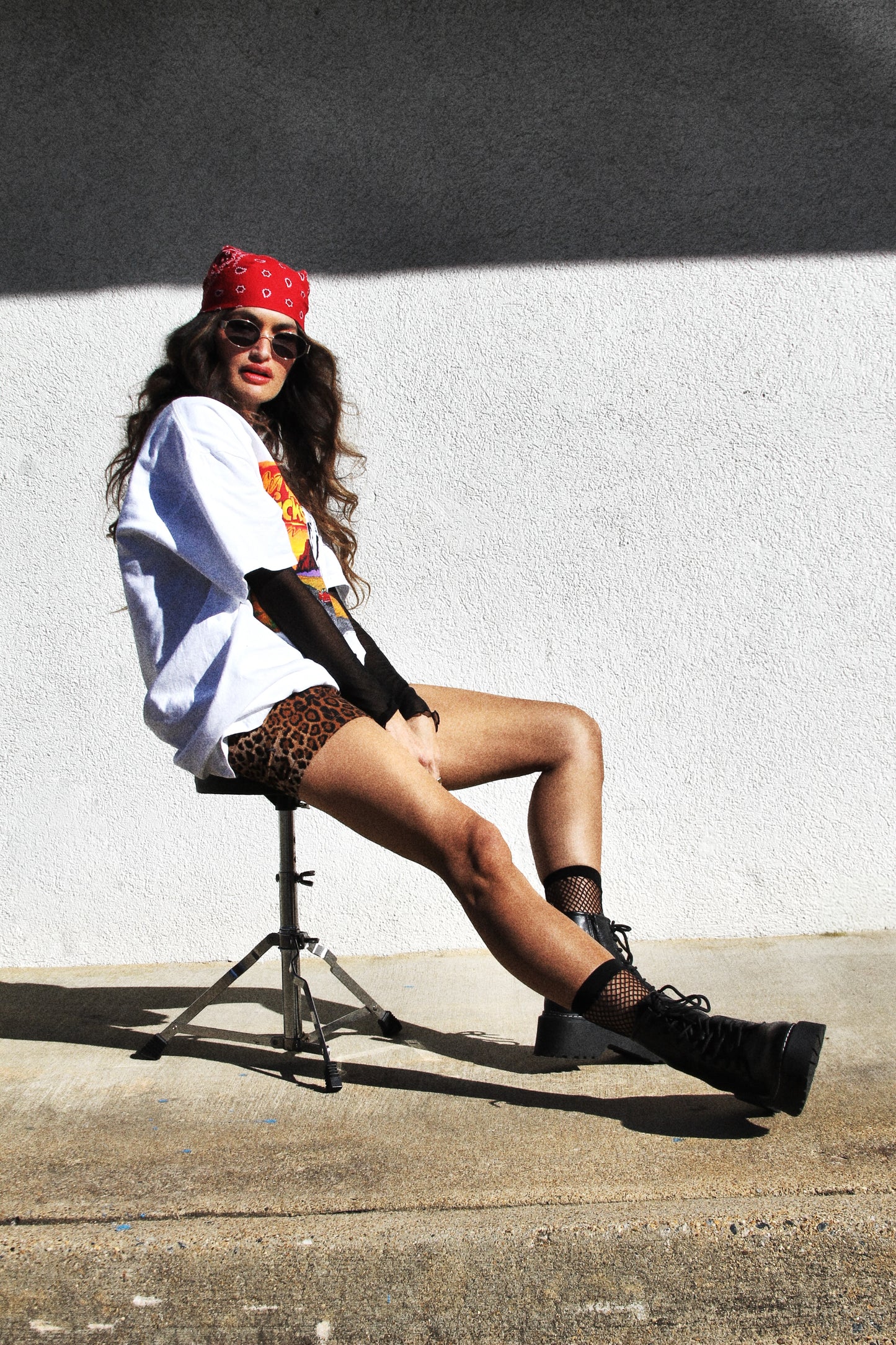 ROUTE 66 oversized graphic-t, XL *VINTAGE* >> white