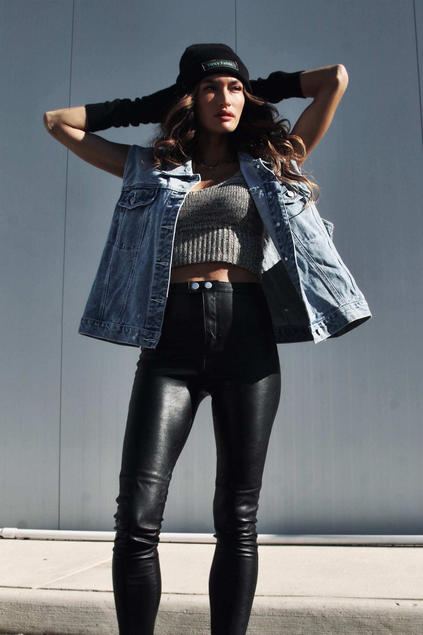 REVOLUTION oversized denim vest *TRUE VINTAGE* size 24