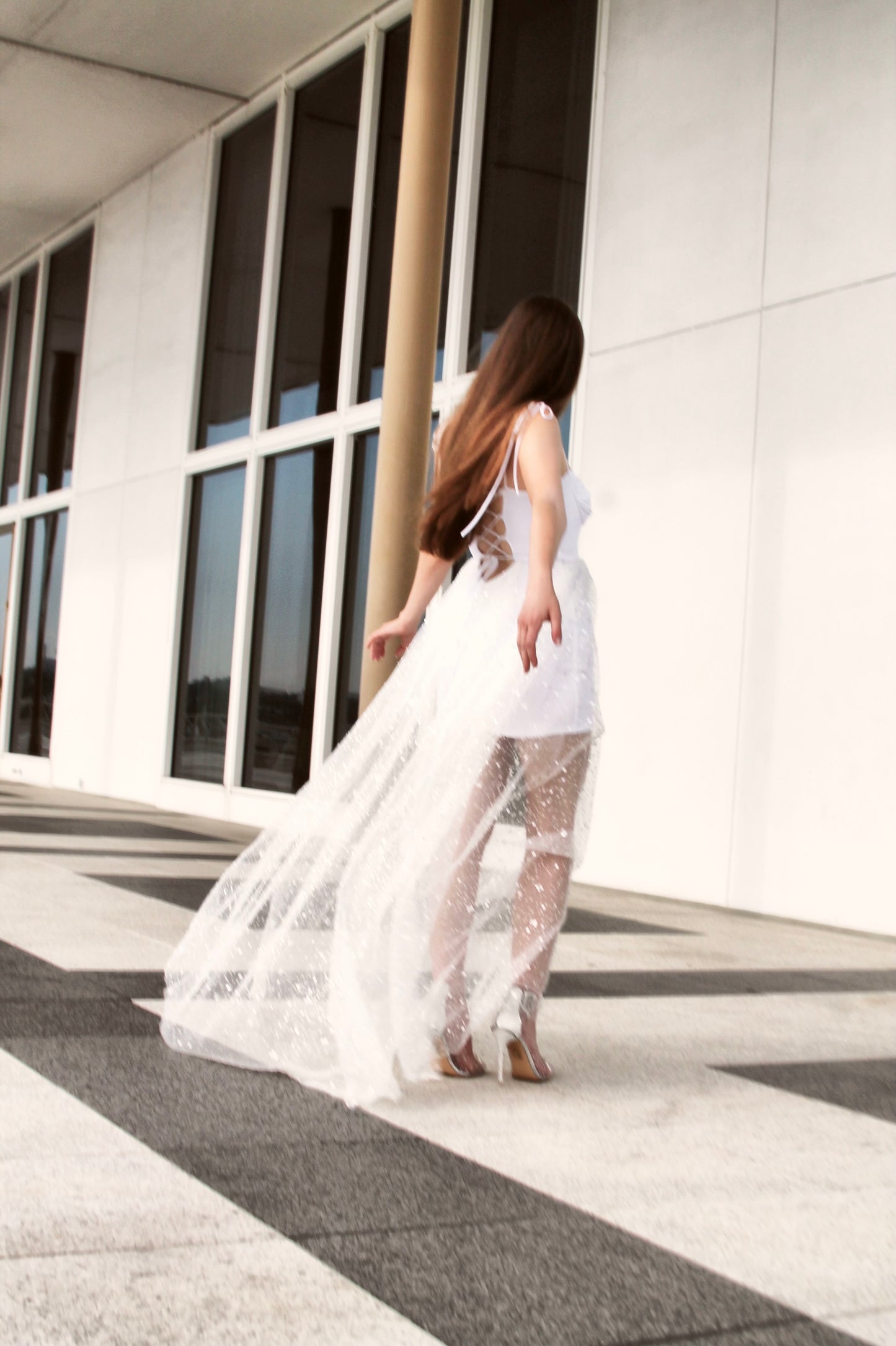 CITY GLOW sparkly + sequined maxi dress,medium >> ethereal white