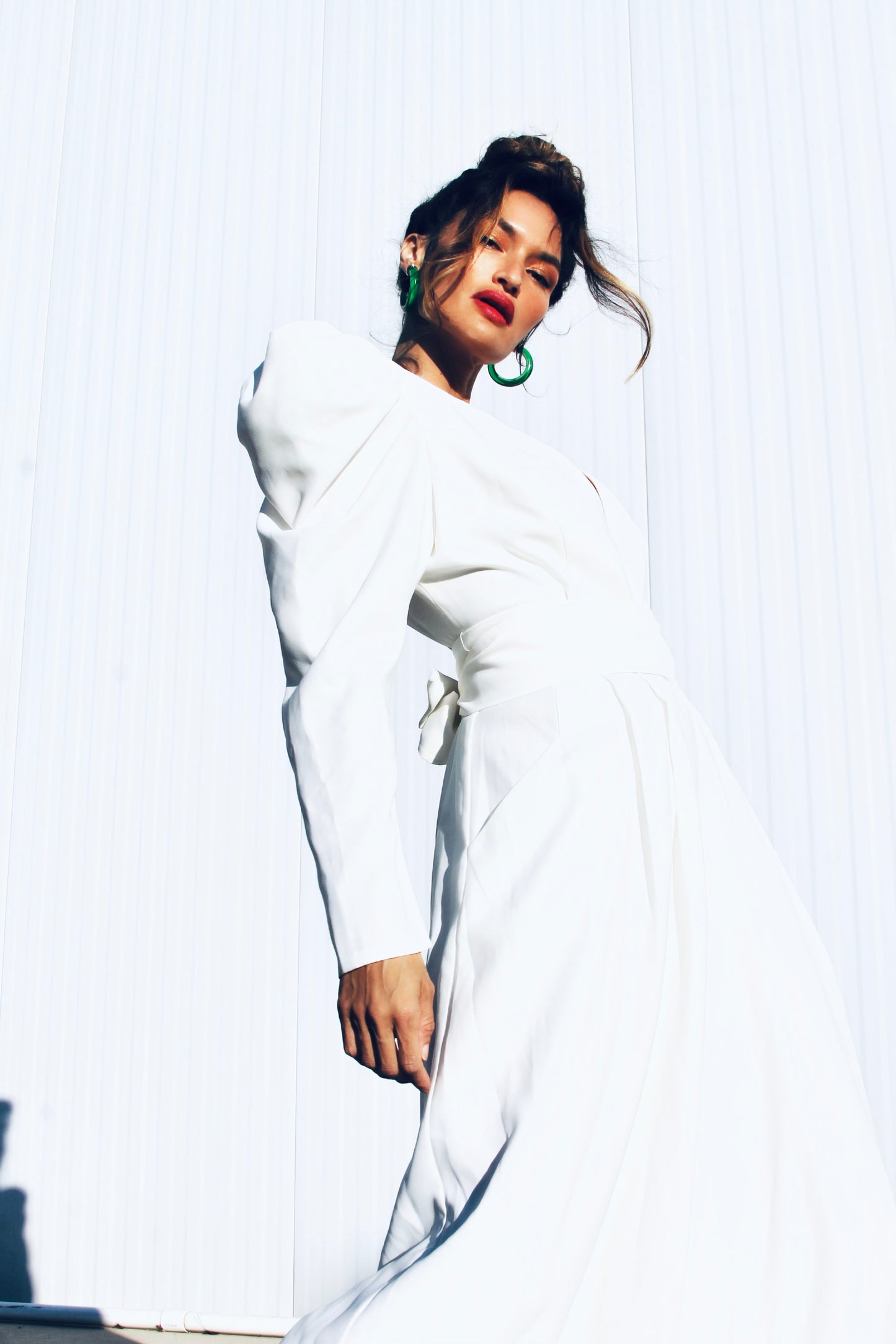 NEW HEIGHTS ultra wide-leg jumper, size 14 >> snow white