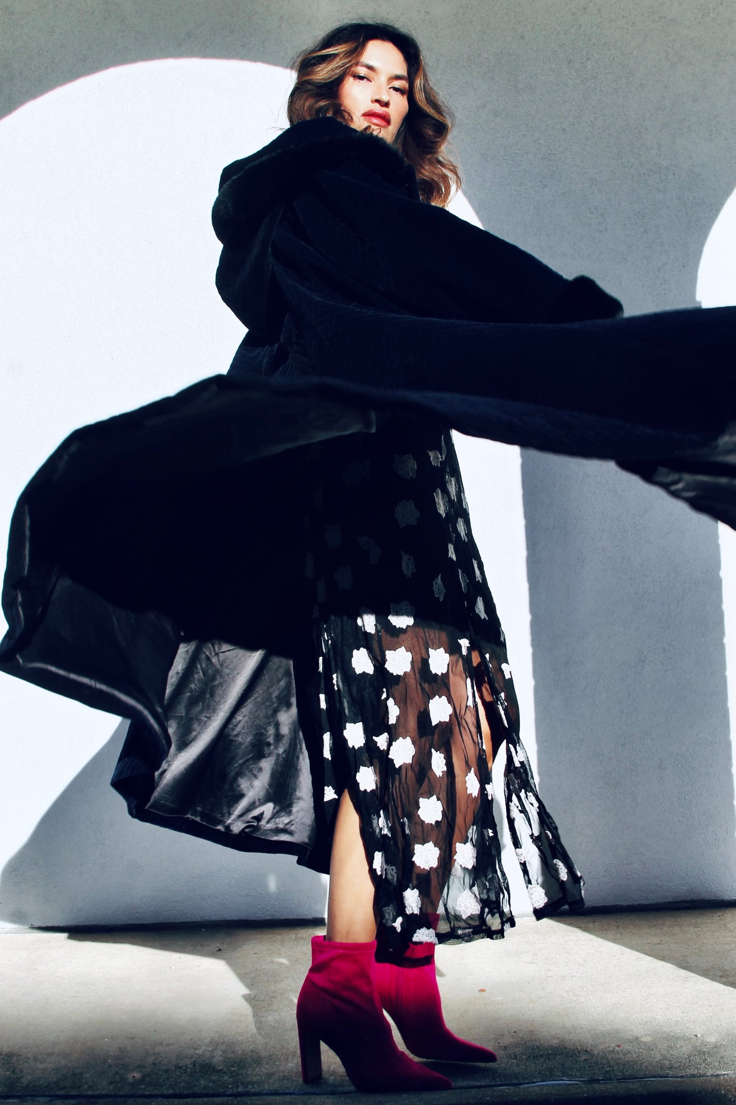 NIGHTFALL quilted velvet coat, medium *TRUE VINTAGE* >> midnight blue