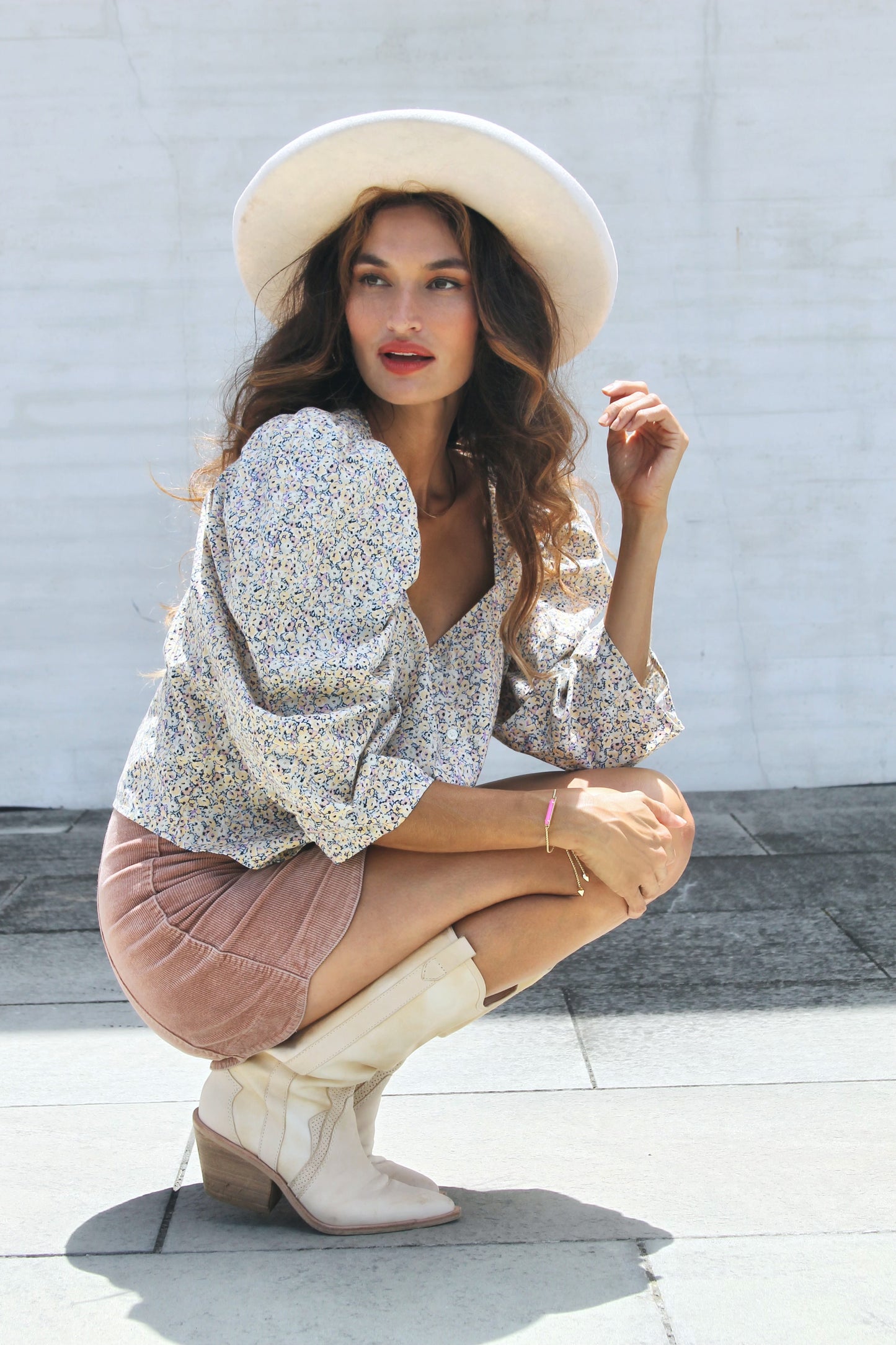 AUTUMN BLOSSOM floral print + long sleeve crop, size xl, Levi’s