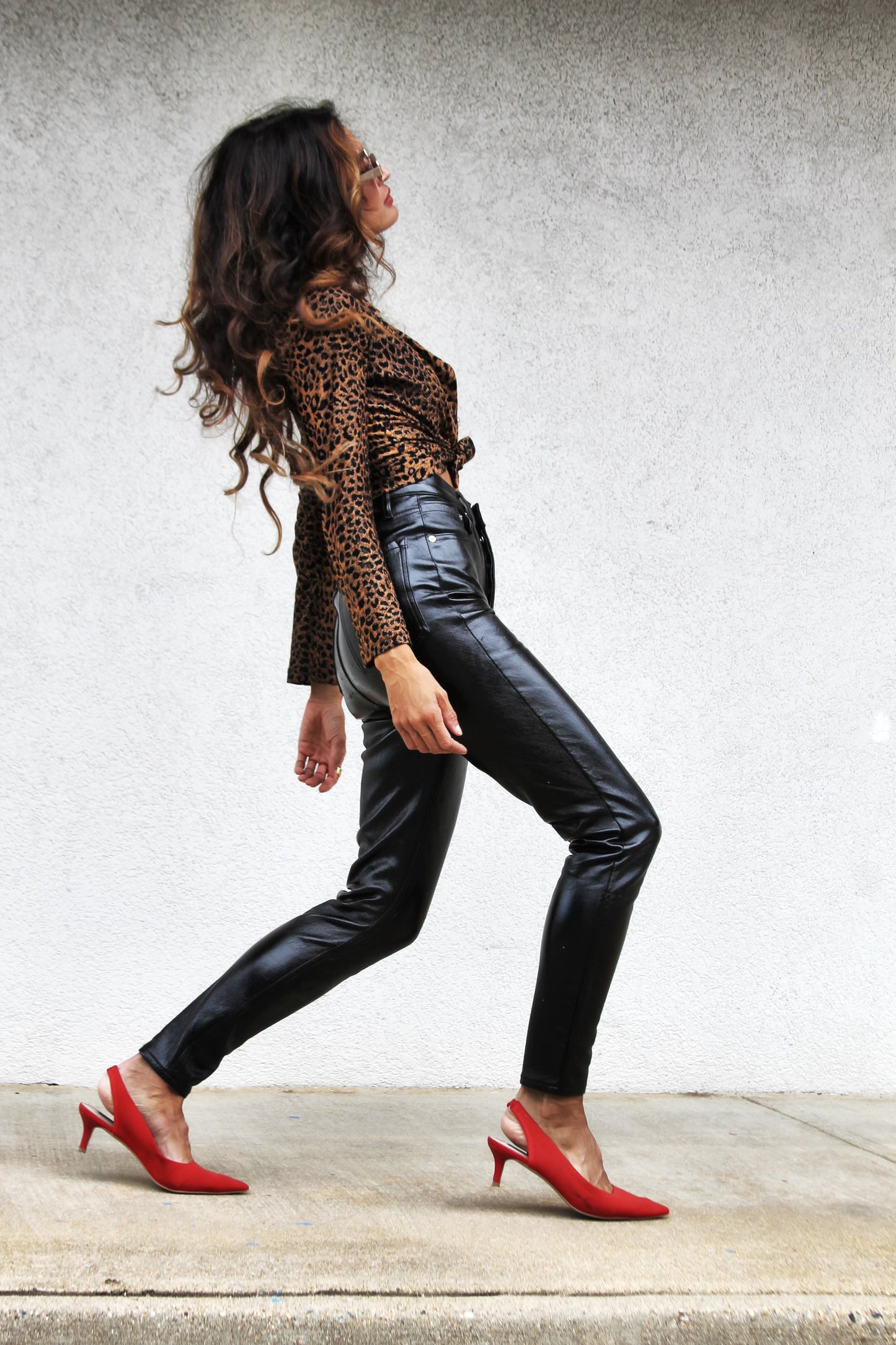 VANITY FAIREST leopard print button down, medium *TRUE VINTAGE*