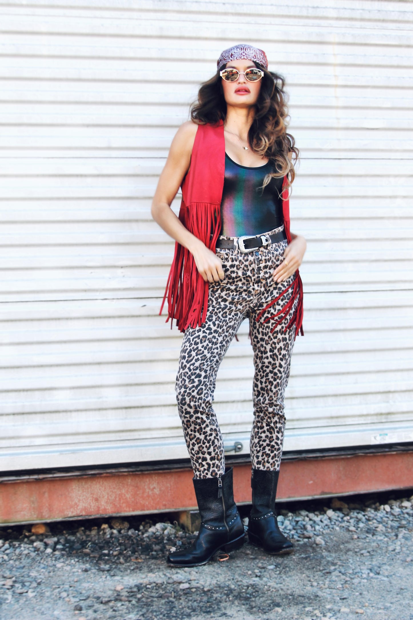 FRINGE ‘N’ FURIOUS suede + fringe vest *HANDMADE IN THE USA + 100% LEATHER* >> scarlet red