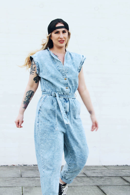 PLAY IT COOL denim jumpsuit, XXL