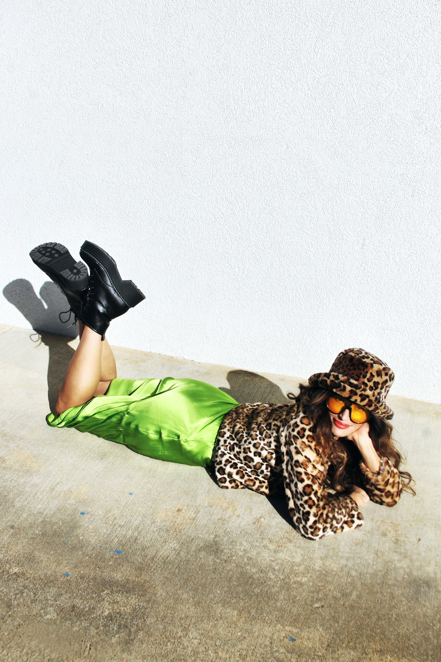 REBEL KITTY faux fur leopard  jacket, XS