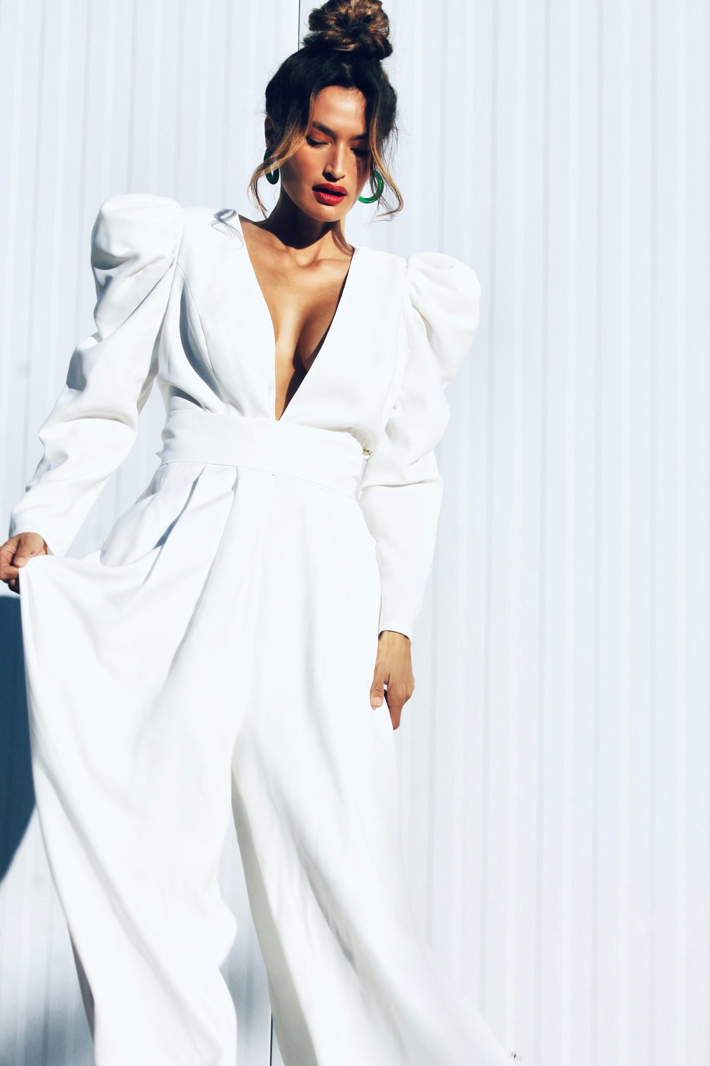 NEW HEIGHTS ultra wide-leg jumper, size 14 >> snow white