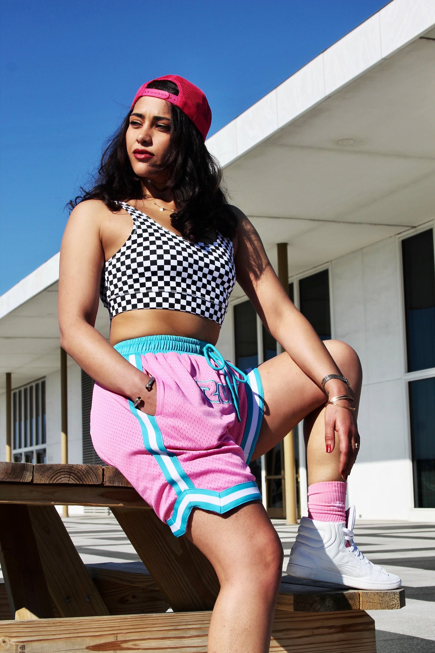 RUNWAY MOTEL streetwear active shorts, medium *PARRIS GOEBEL*