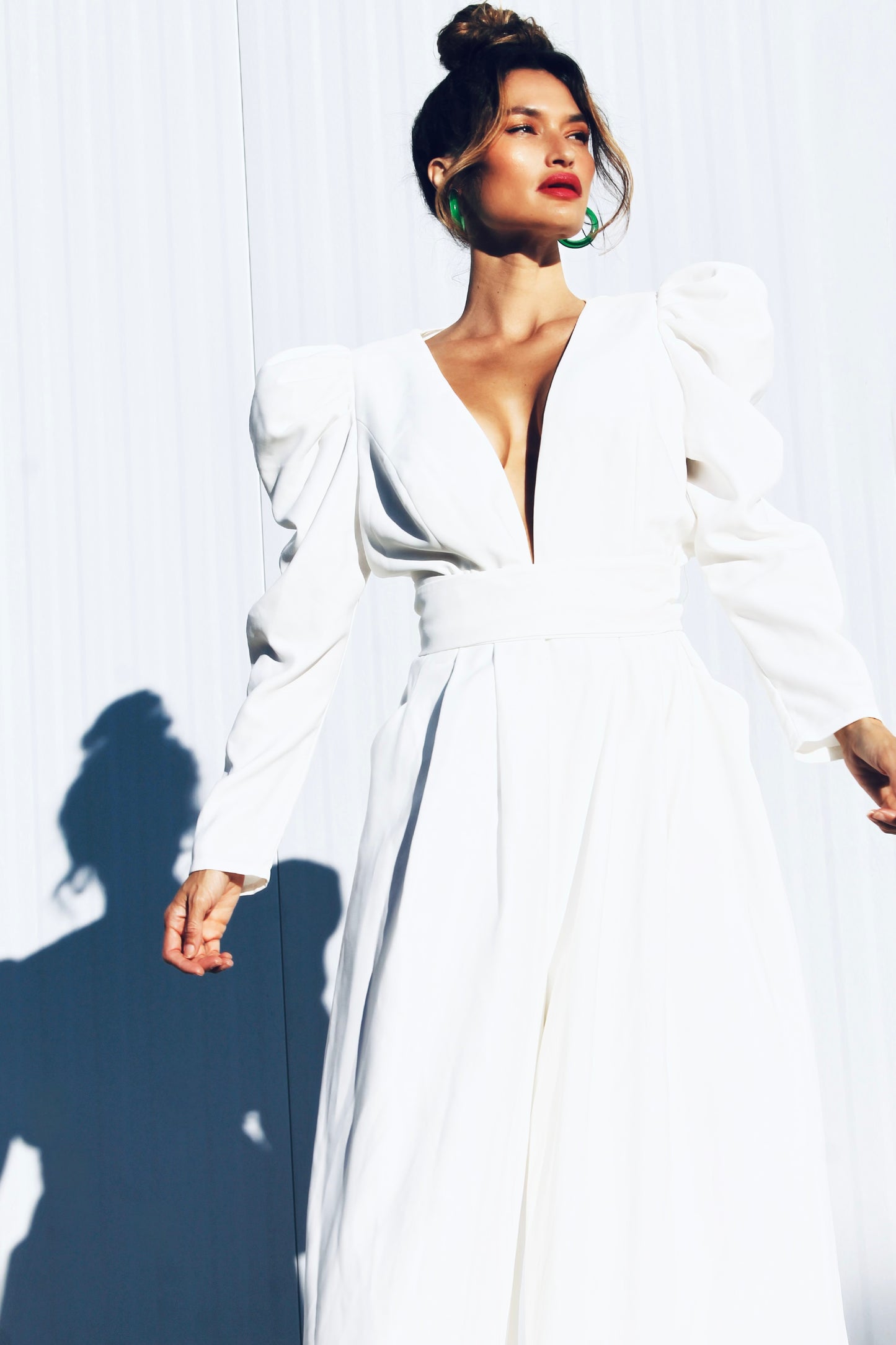 NEW HEIGHTS ultra wide-leg jumper, size 14 >> snow white