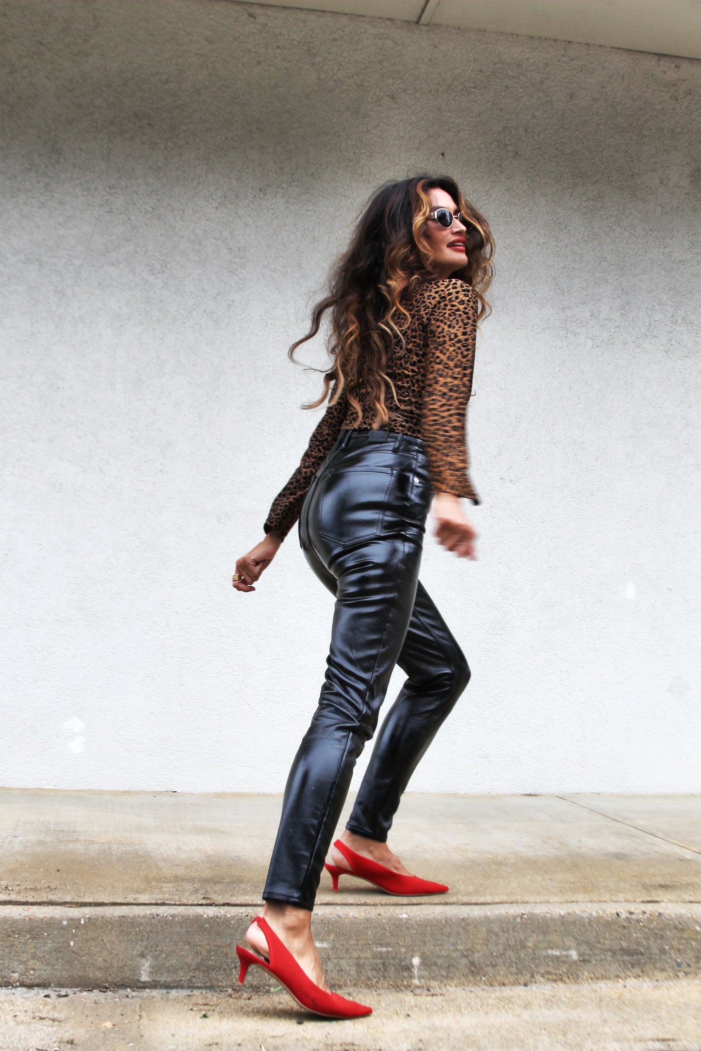 VANITY FAIREST leopard print button down, medium *TRUE VINTAGE*