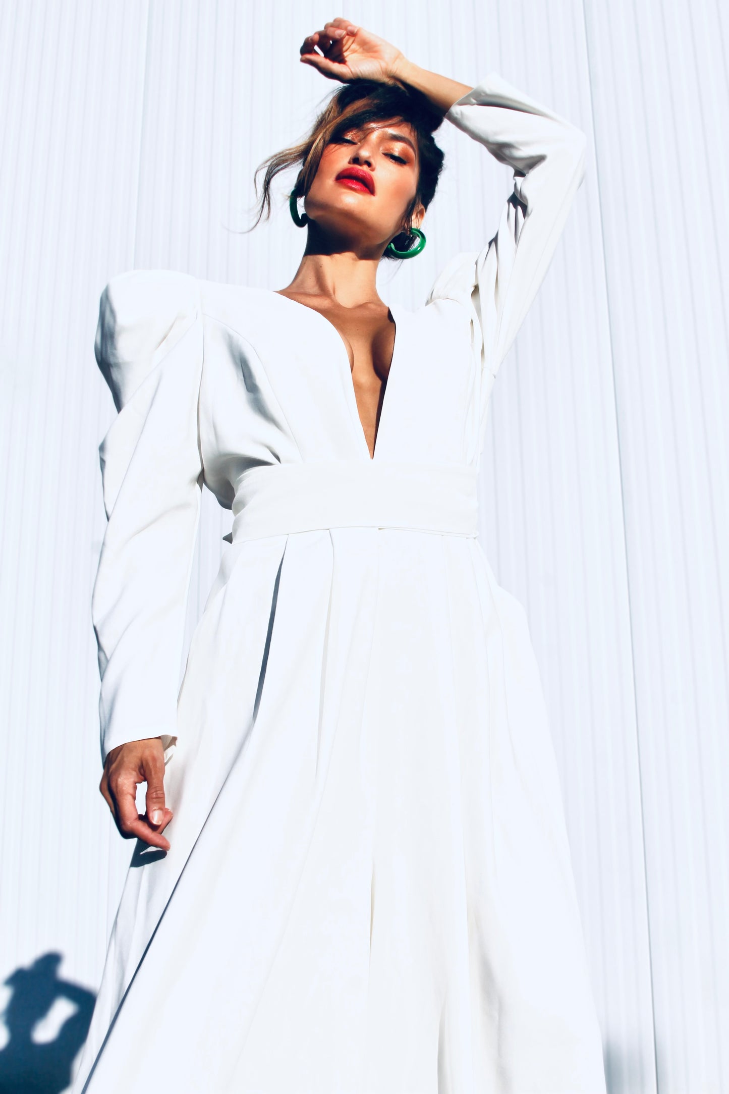 NEW HEIGHTS ultra wide-leg jumper, size 14 >> snow white