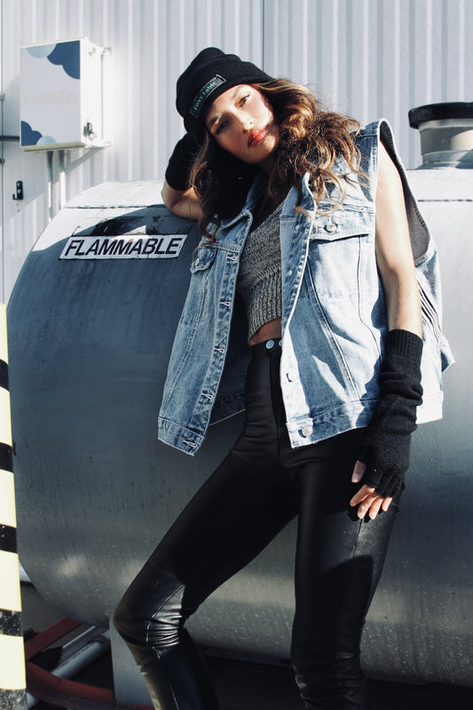 REVOLUTION oversized denim vest *TRUE VINTAGE* size 24