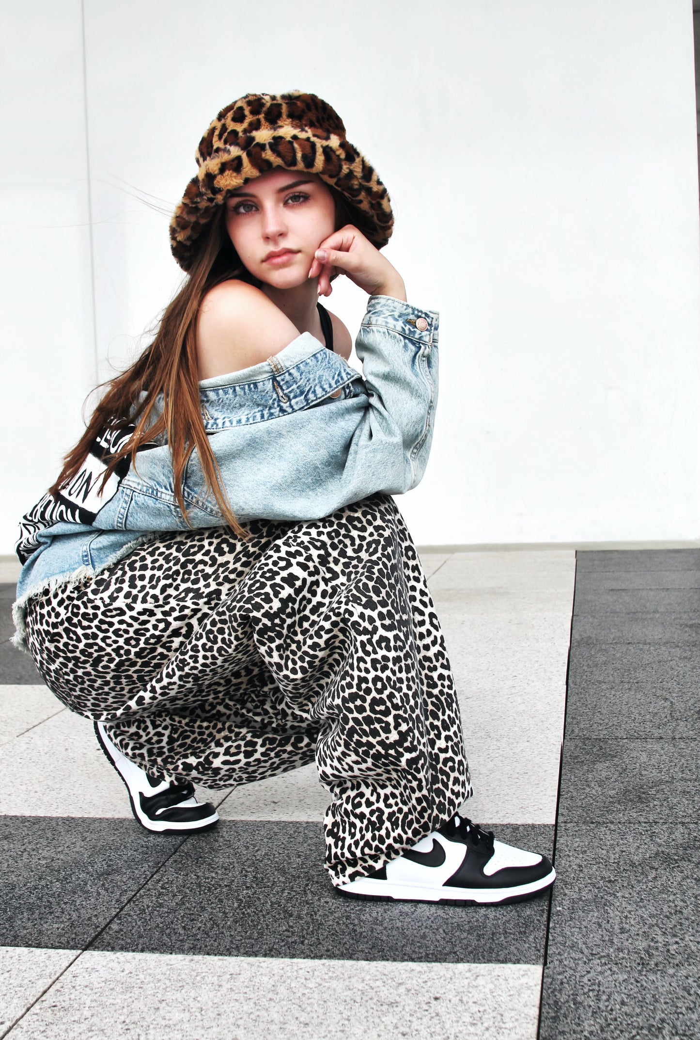QUIET REBELLION hand painted denim jacket *FOXY FABLE ORIGINAL* XL >> light wash