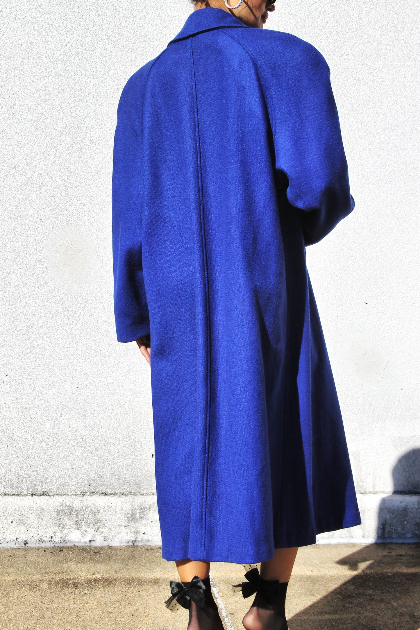 SHOCKWAVE circa 1980’s oversized jacket *MADE IN USA + VINTAGE* >> electric blue