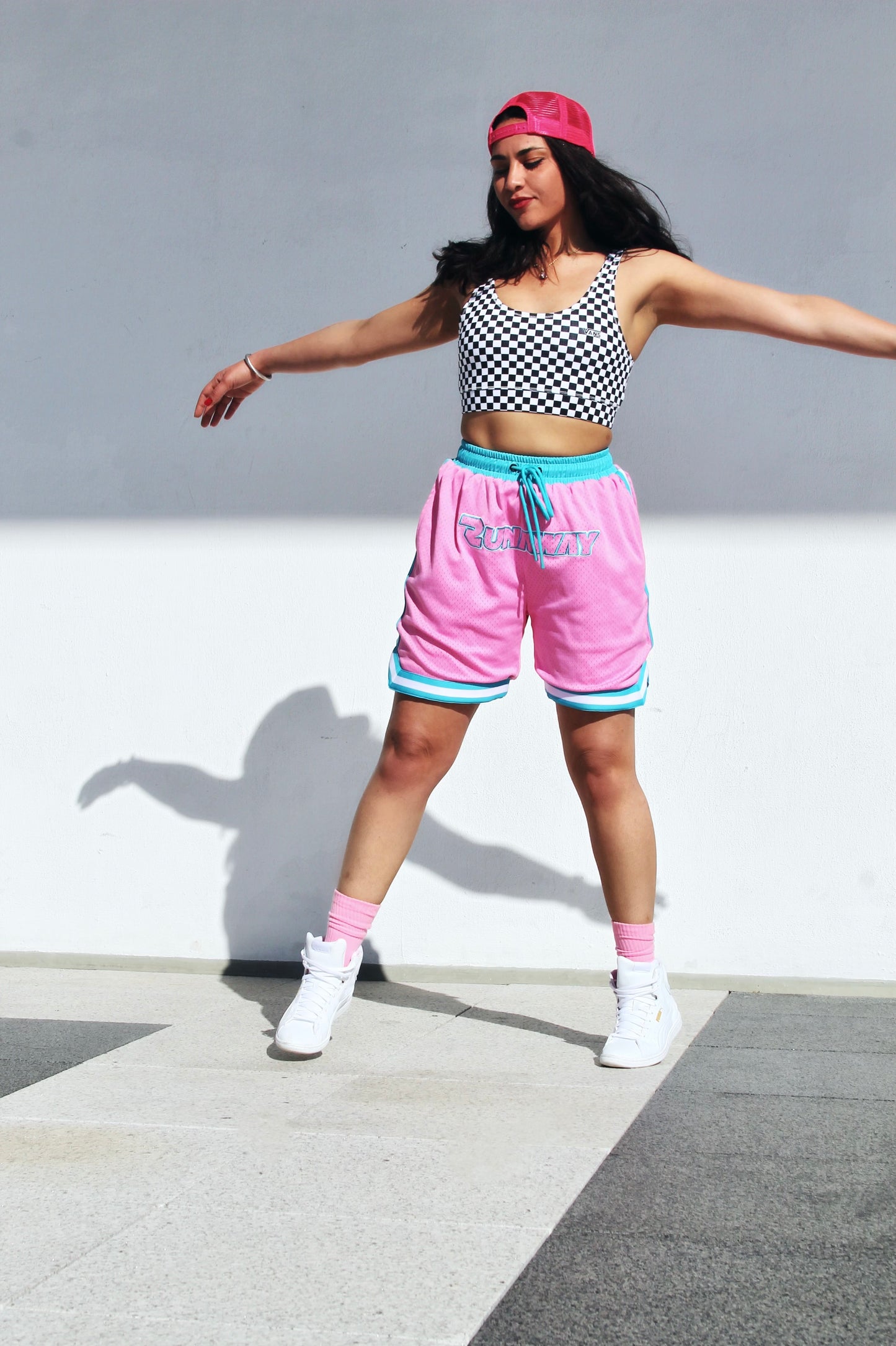 RUNWAY MOTEL streetwear active shorts, medium *PARRIS GOEBEL*