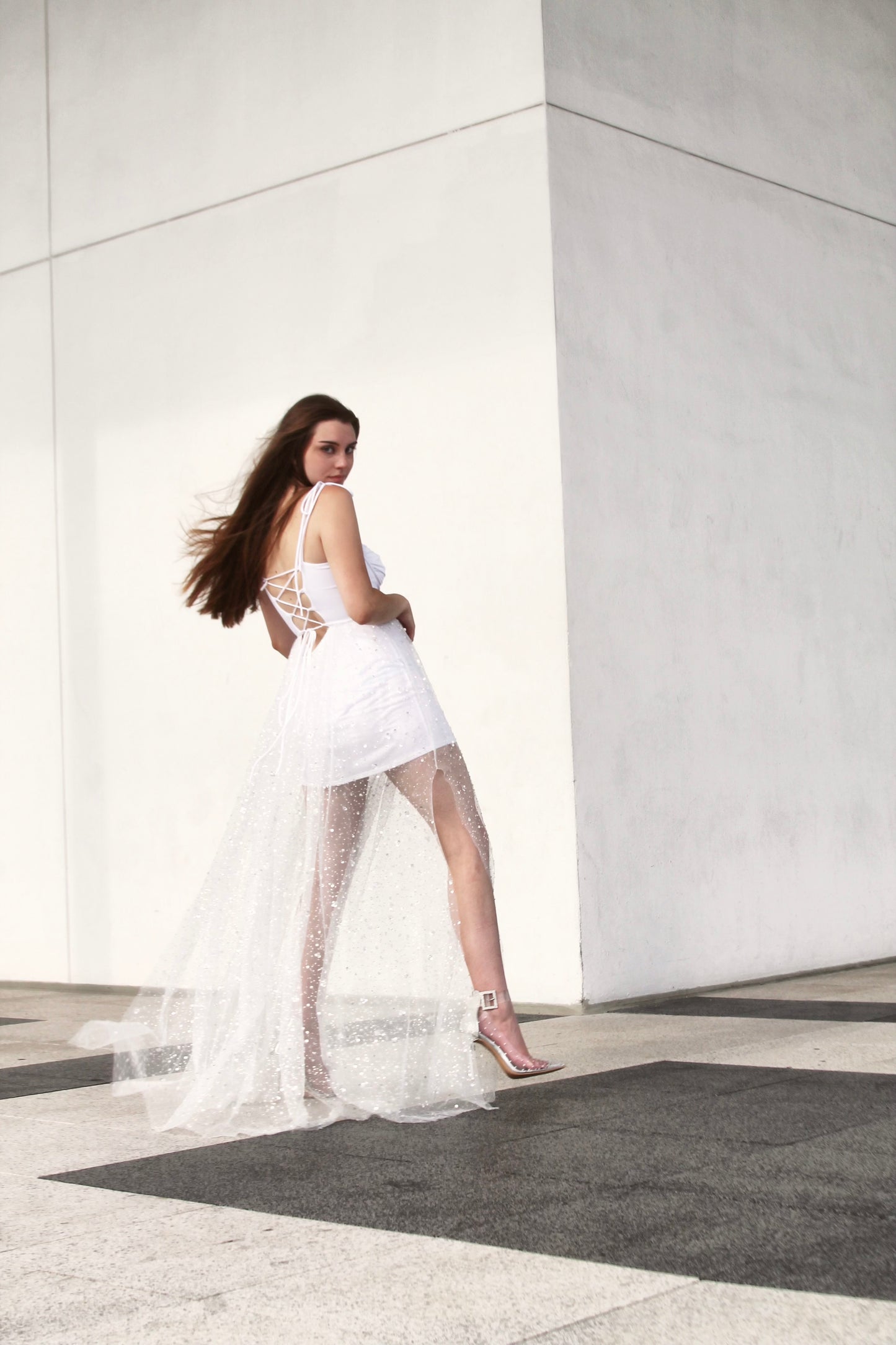 CITY GLOW sparkly + sequined maxi dress,medium >> ethereal white