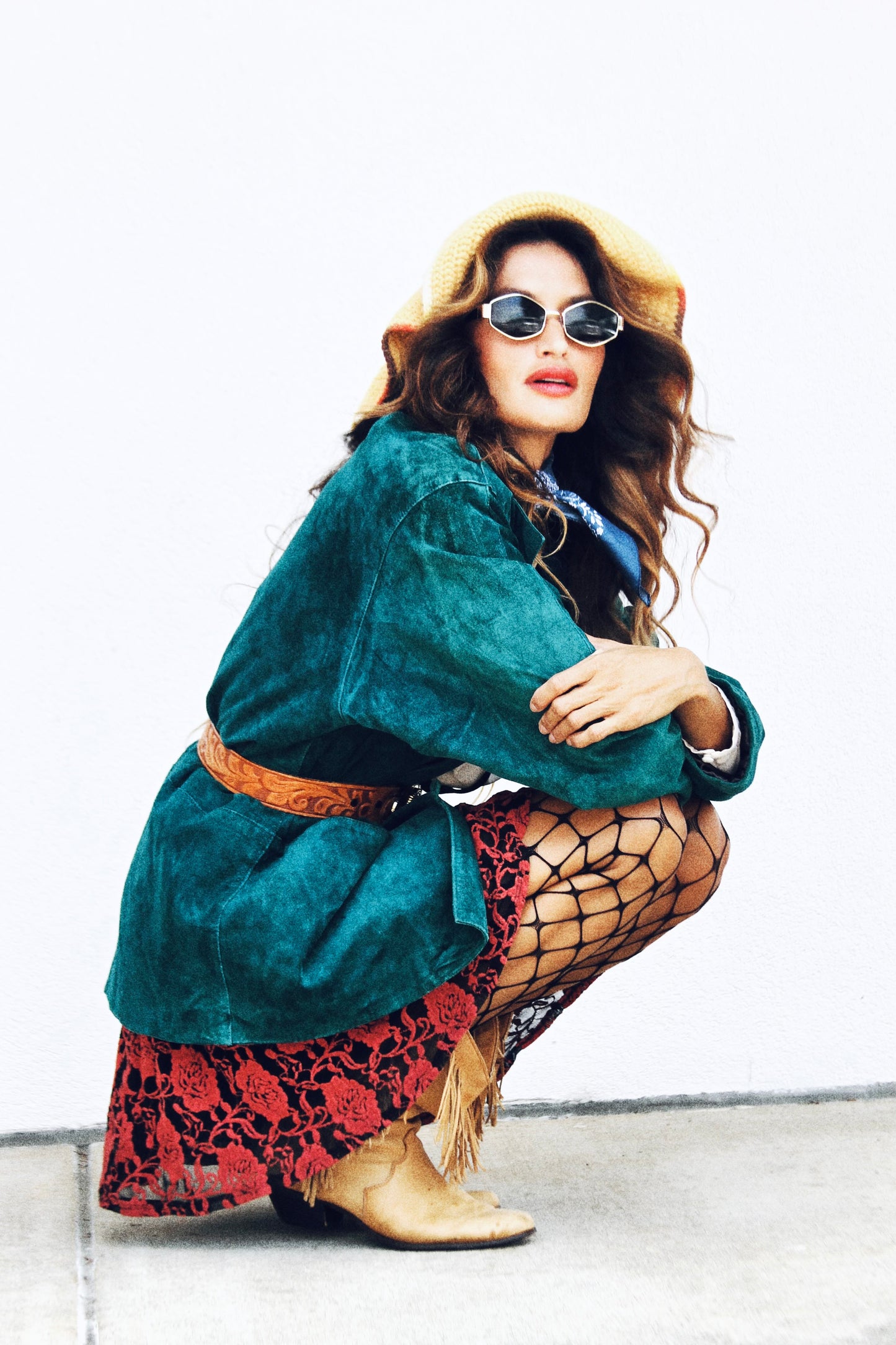 NEVER NONCHALANT suede jacket, medium *TRUE VINTAGE + GENUINE LEATHER* >> teal gem tone