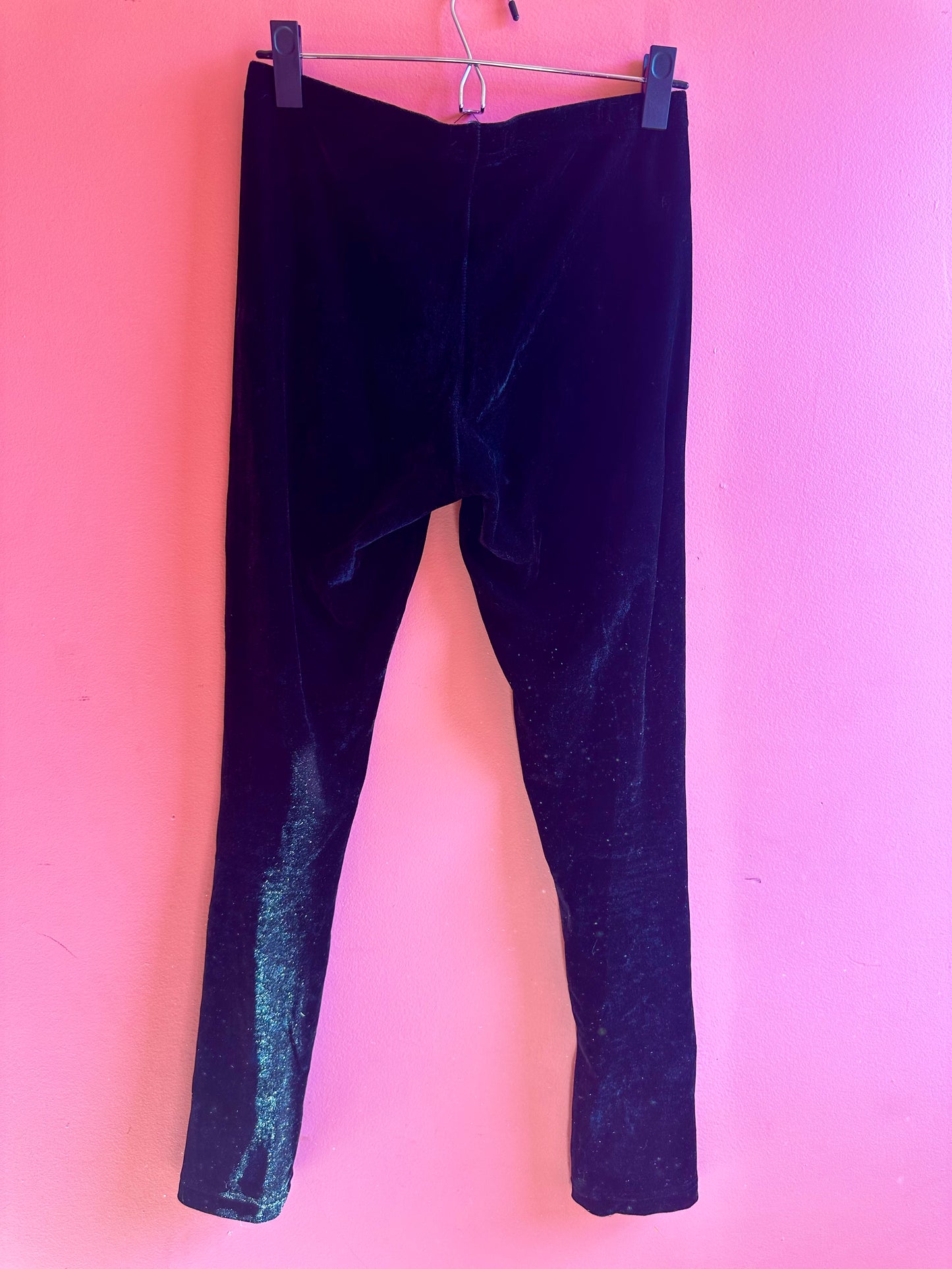 MIDNIGHT MAGIC crushed velvet leggings, large