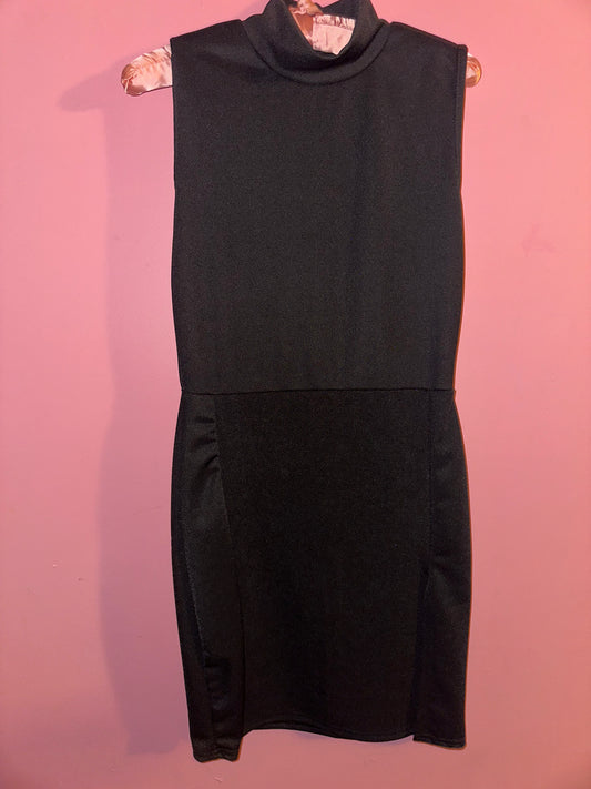 MIDNIGHT MUSE black mini dress, small