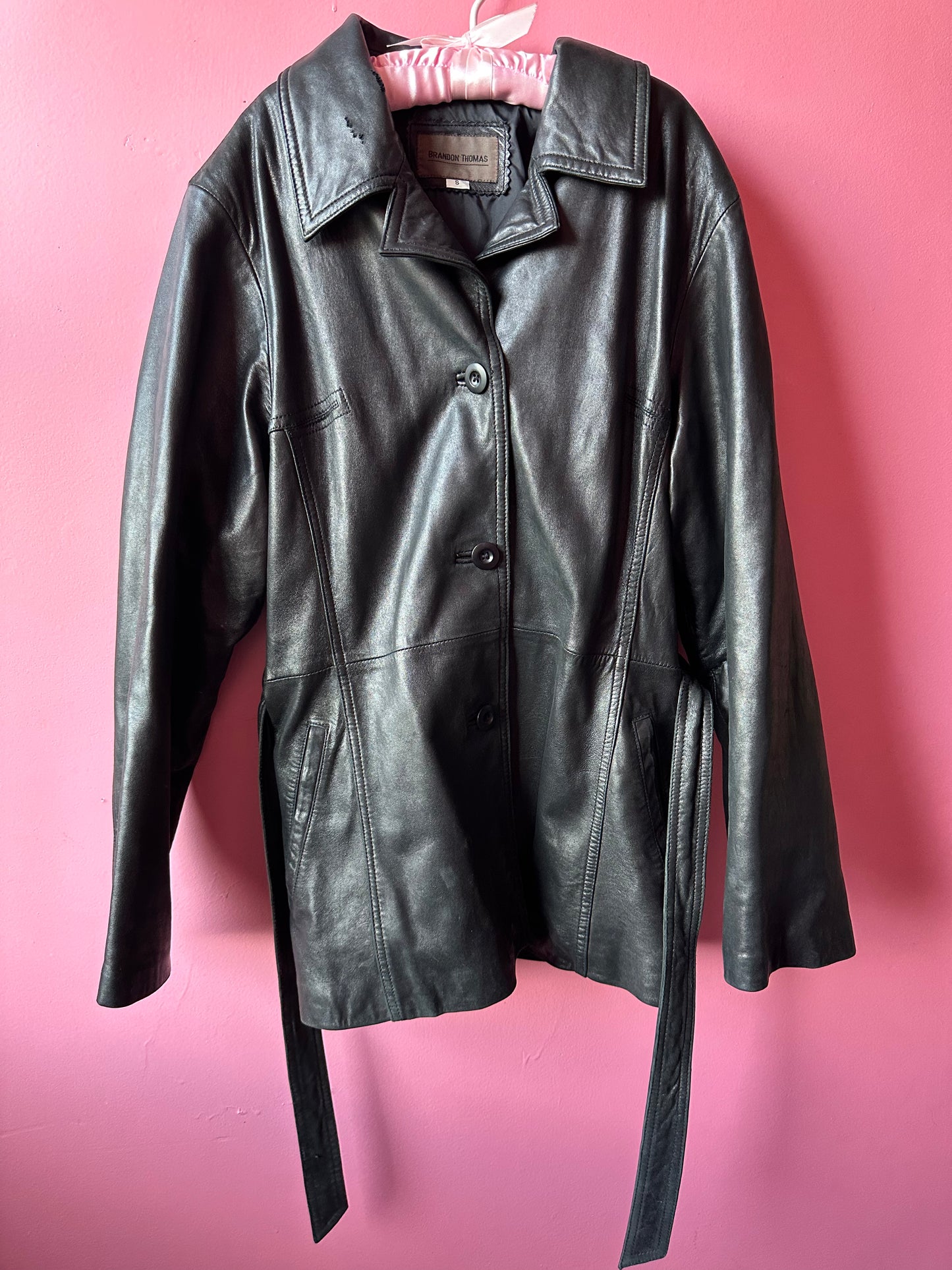 FEELS LIKE BUTTER leather jacket, small >> jet black