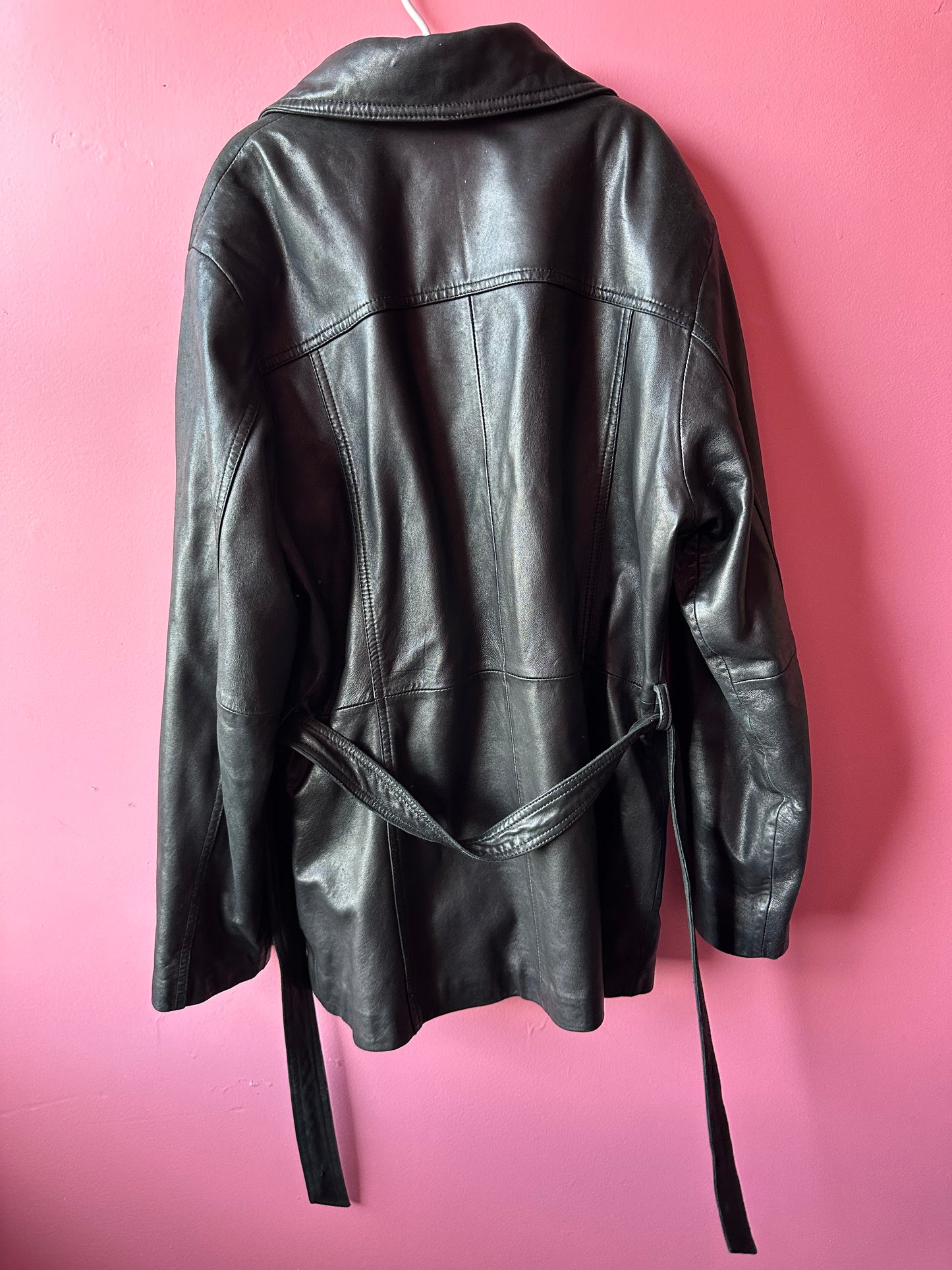 FEELS LIKE BUTTER leather jacket, small >> jet black