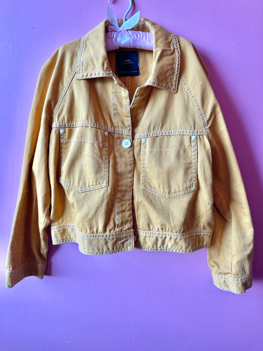 FALL BAE canvas jacket, small >> marigold