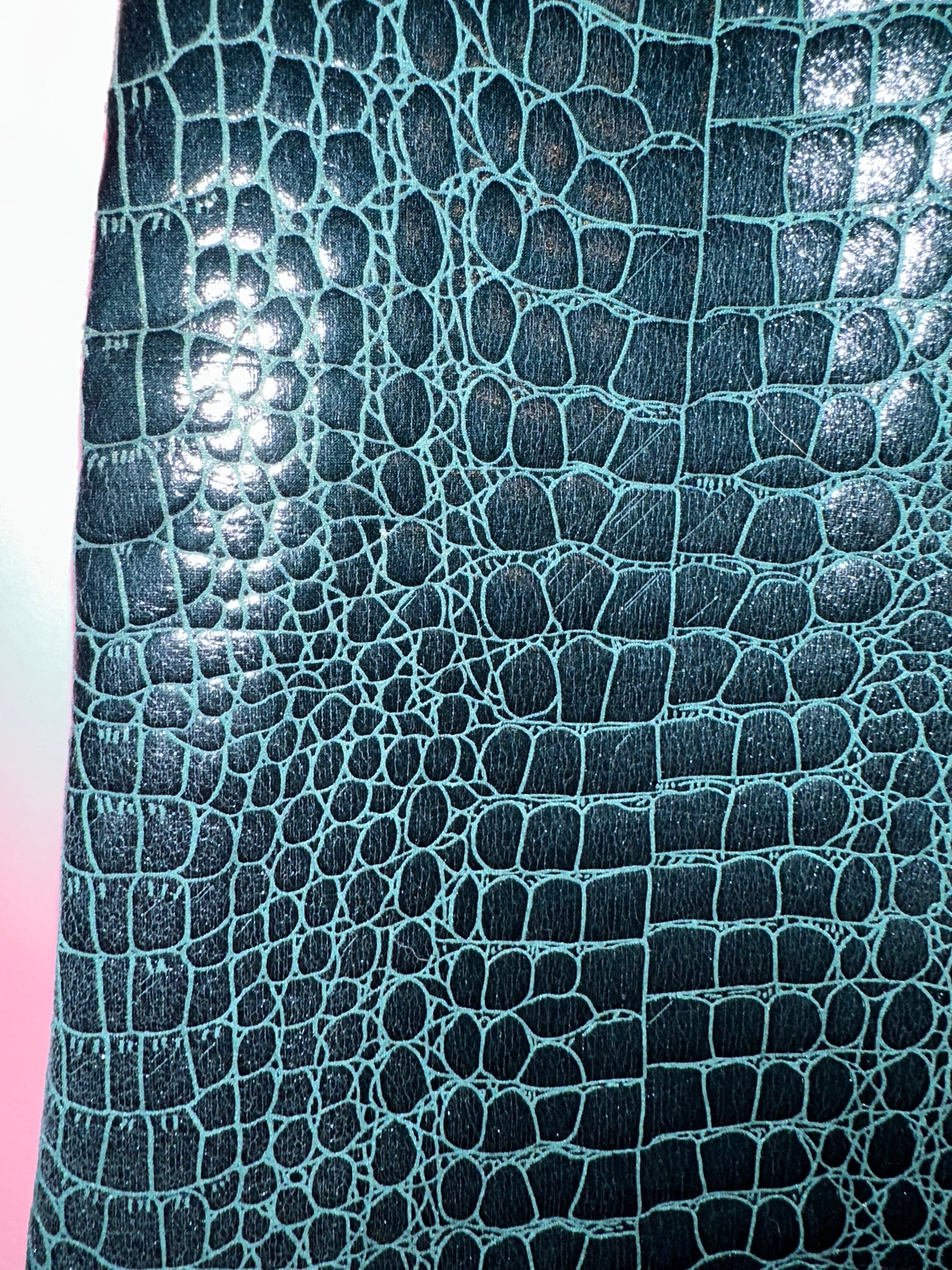 SECRET WEAPON emerald faux snake mini skirt, small