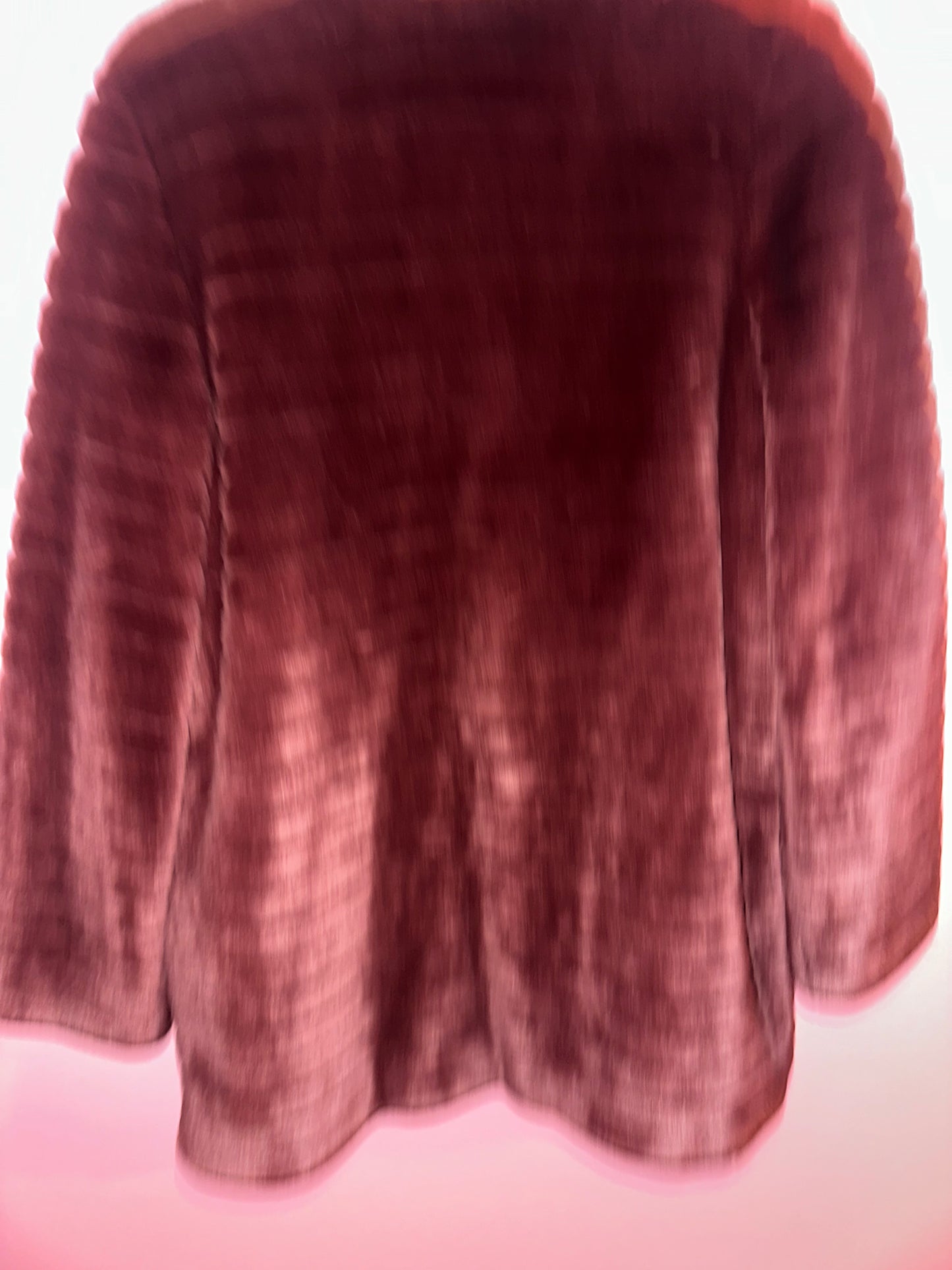 MOB MENTALITY faux fur burgundy coat, small