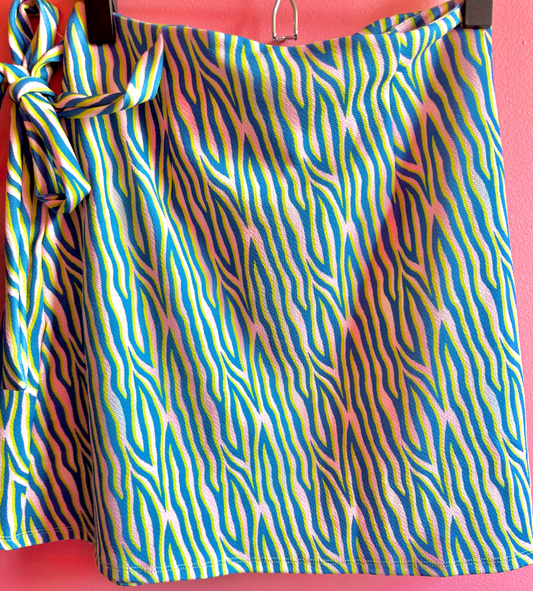 Animal instinct wrap skirt