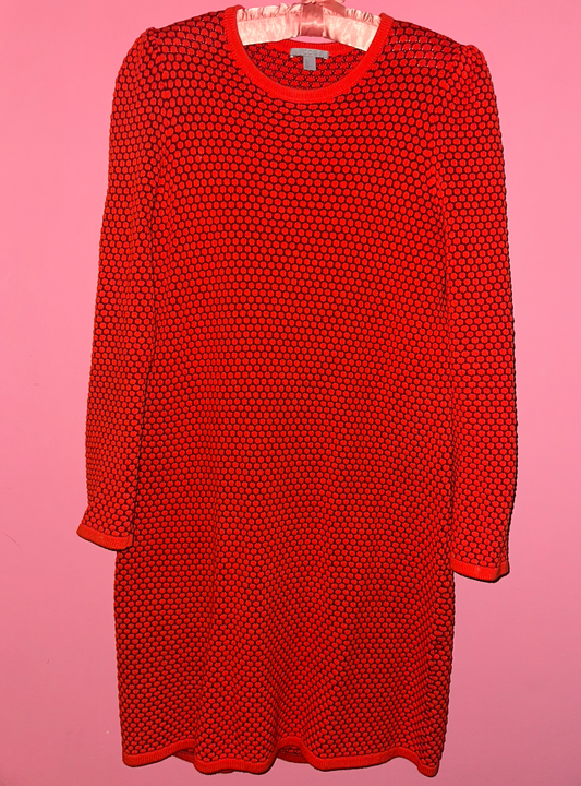 KISS ME CORAL textured sweater dress, medium