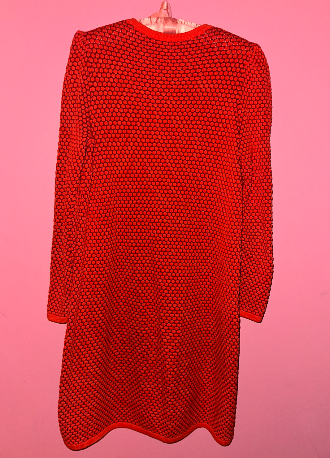 KISS ME CORAL textured sweater dress, medium