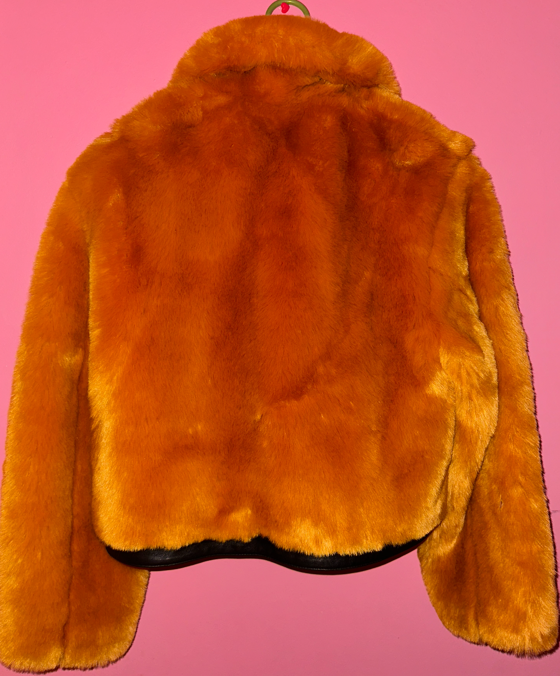 HONEY POT faux fur bomber, small >> rust