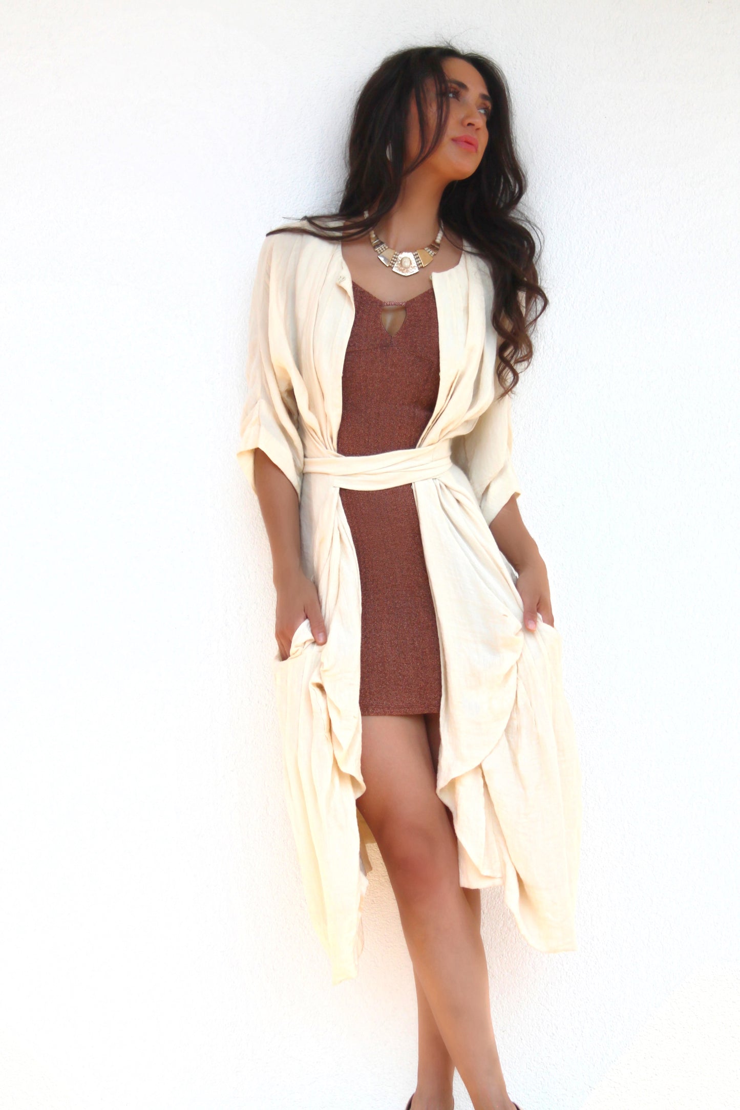 Swept Away draped duster