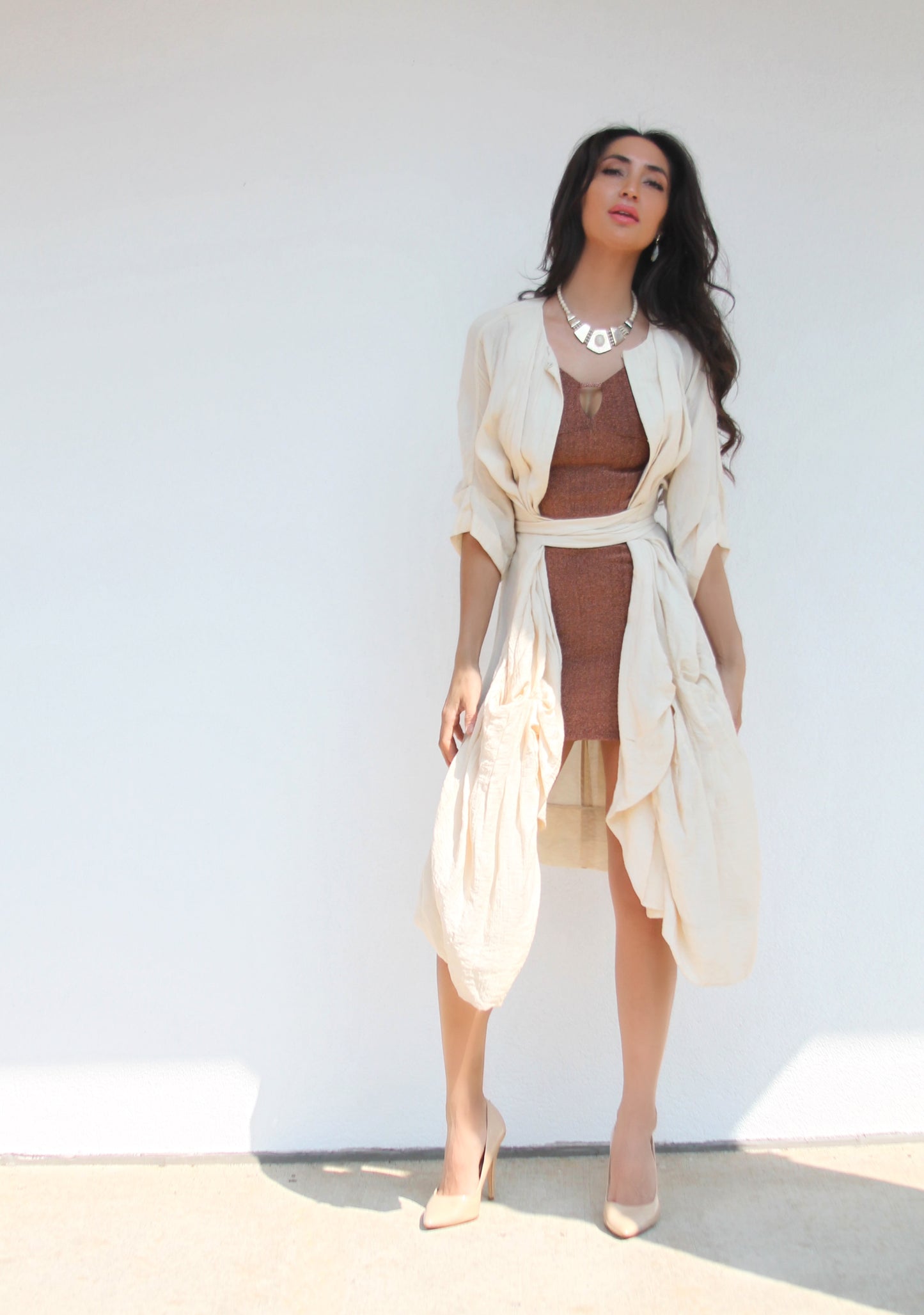 Swept Away draped duster